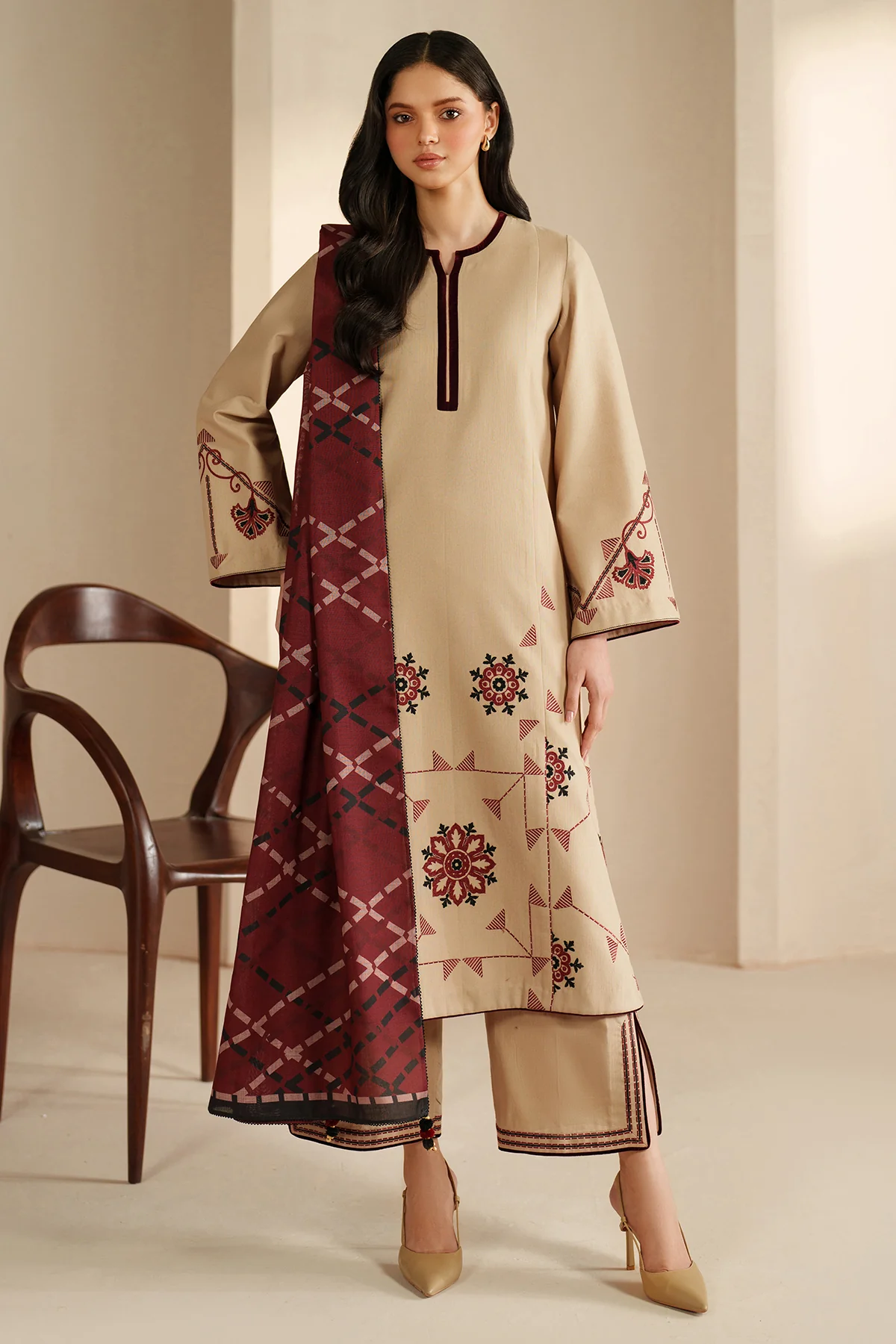 EMBROIDERED KHADDAR RTW-1269