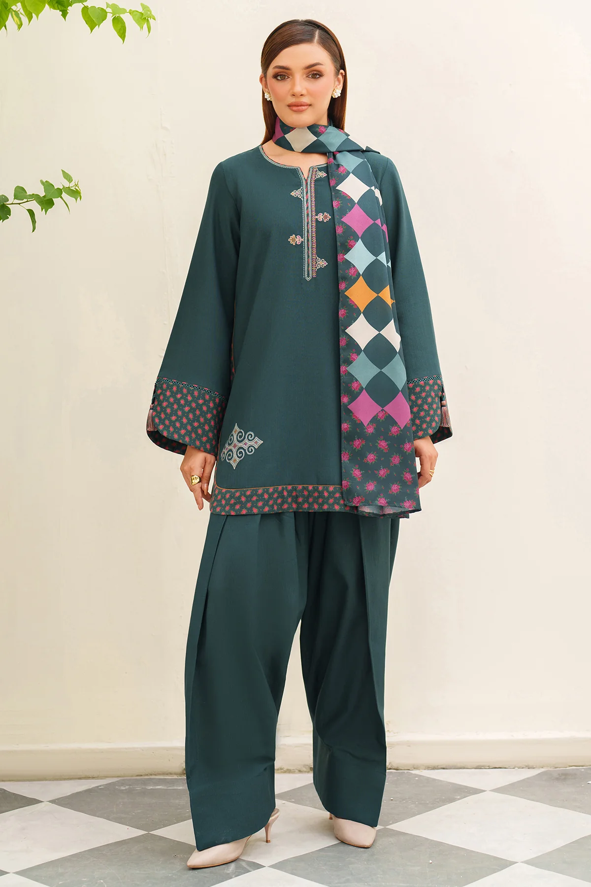 EMBROIDERED KHADDAR RTW-1245