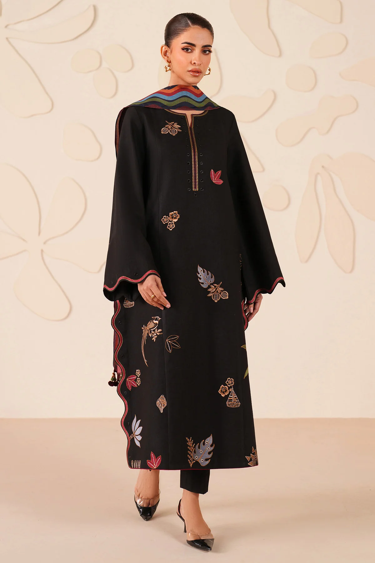 EMBROIDERED KHADDAR UW-0223
