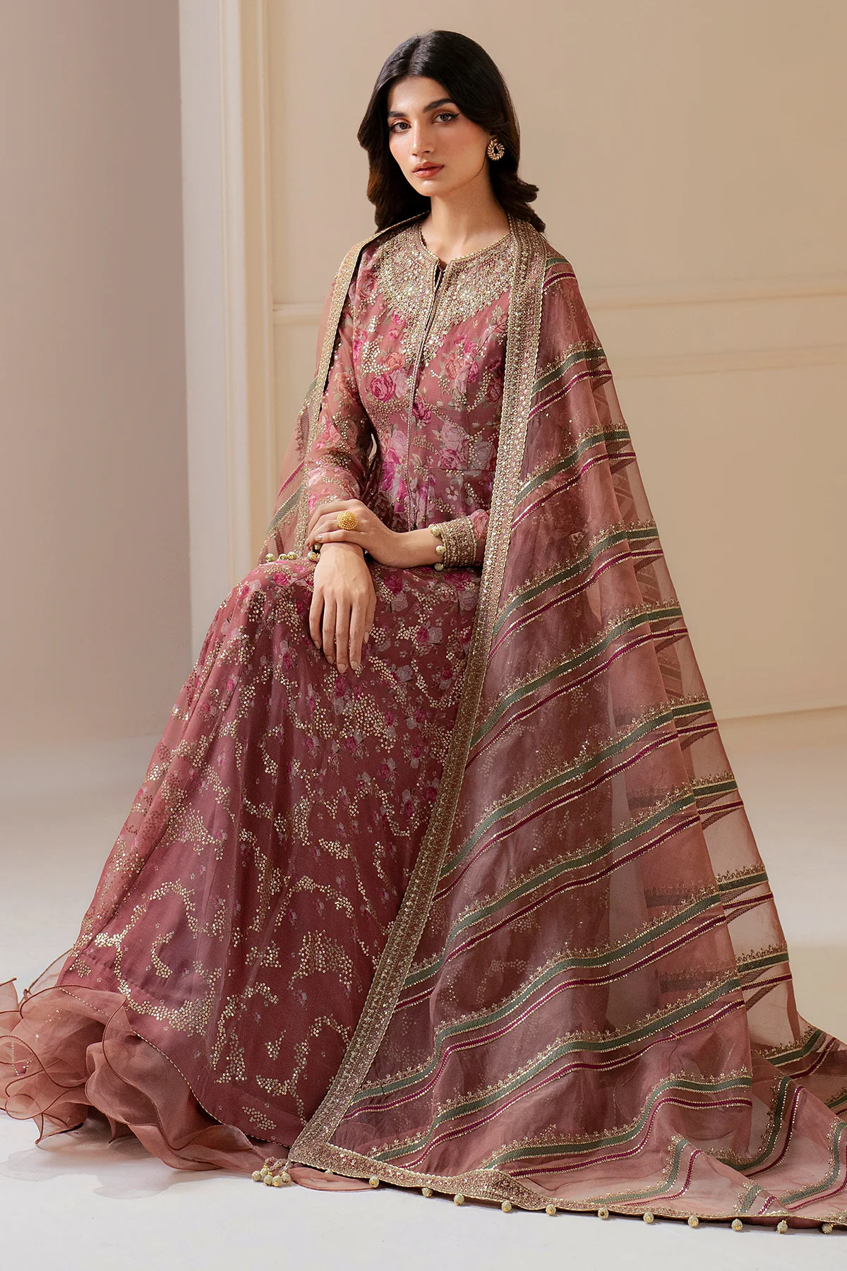 EMBROIDERED CHIFFON UC-3064