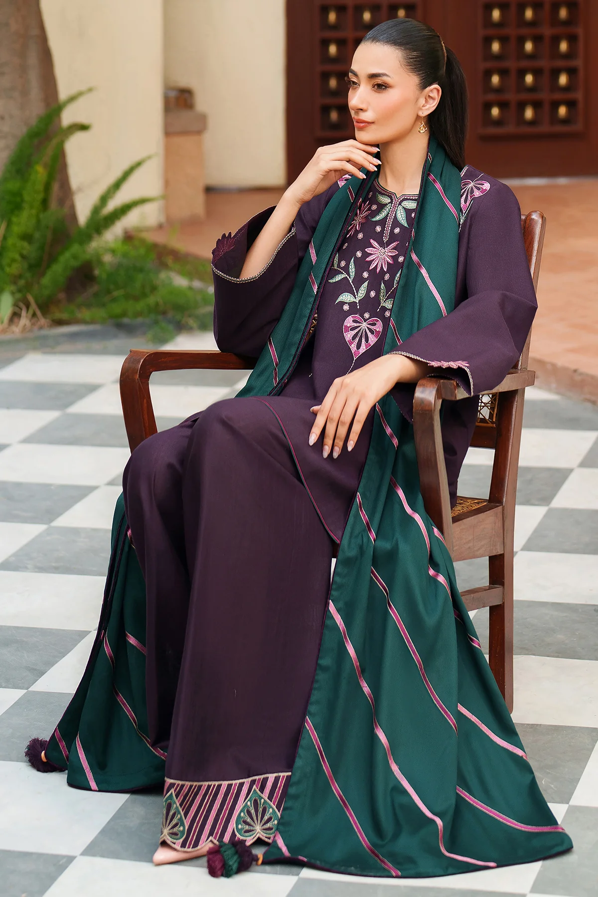 EMBROIDERED KHADDAR UW-0163