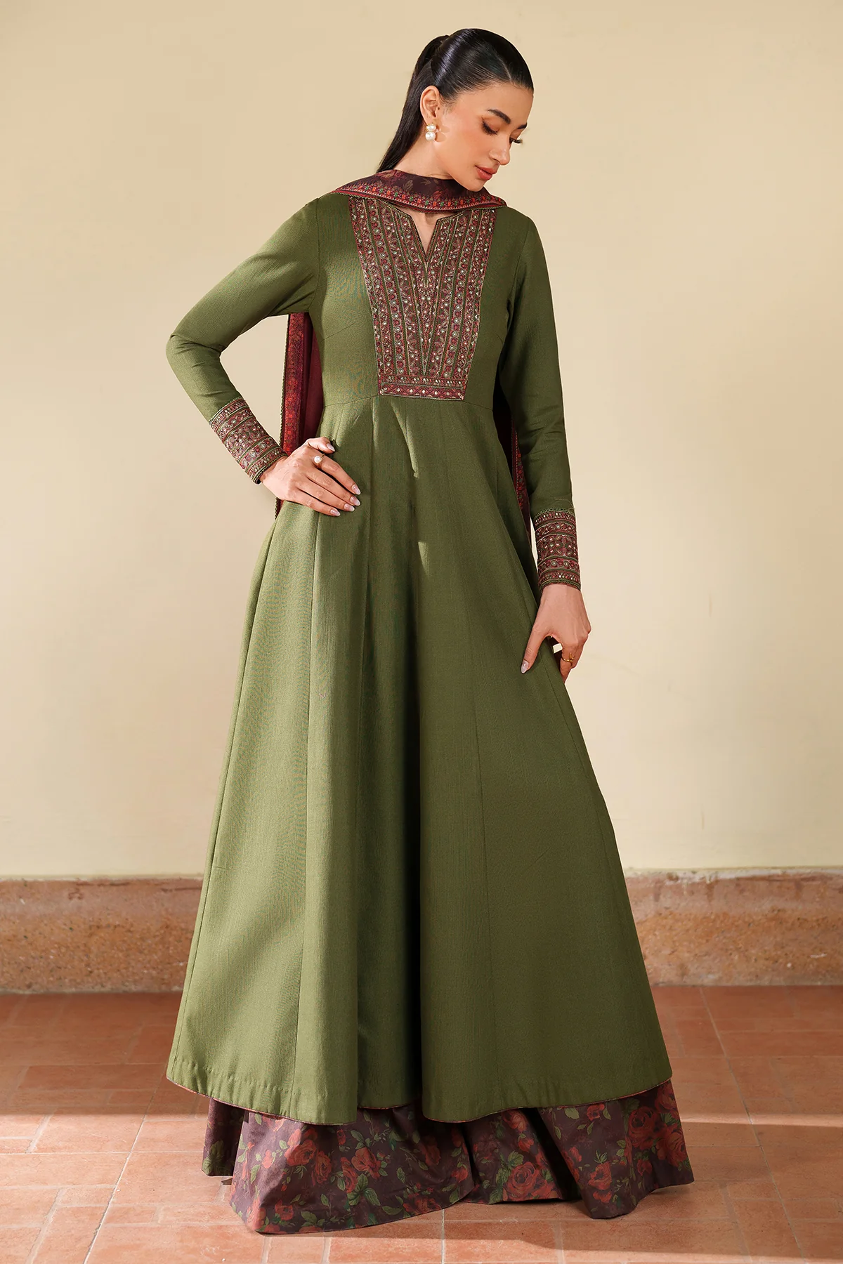 EMBROIDERED KHADDAR UW-0197