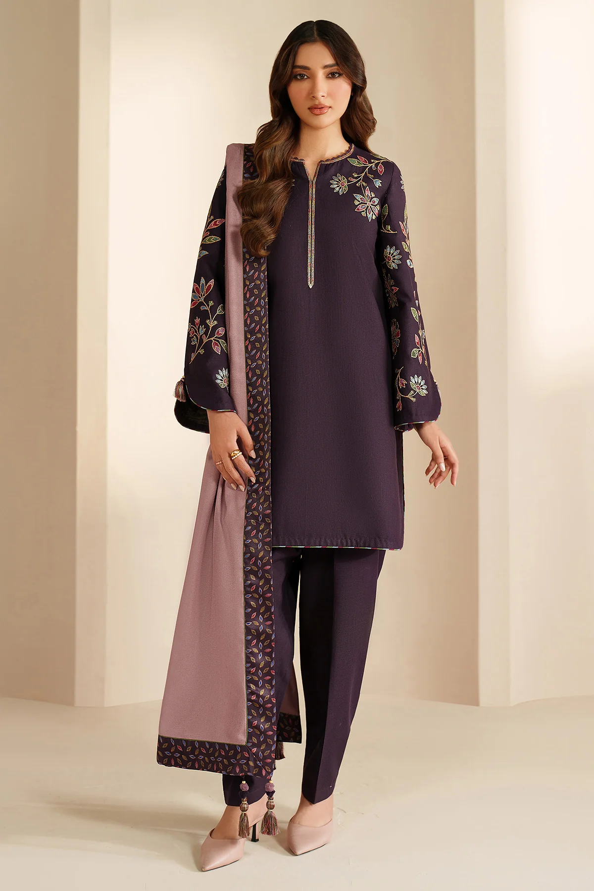 EMBROIDERED KHADDAR UW-0166