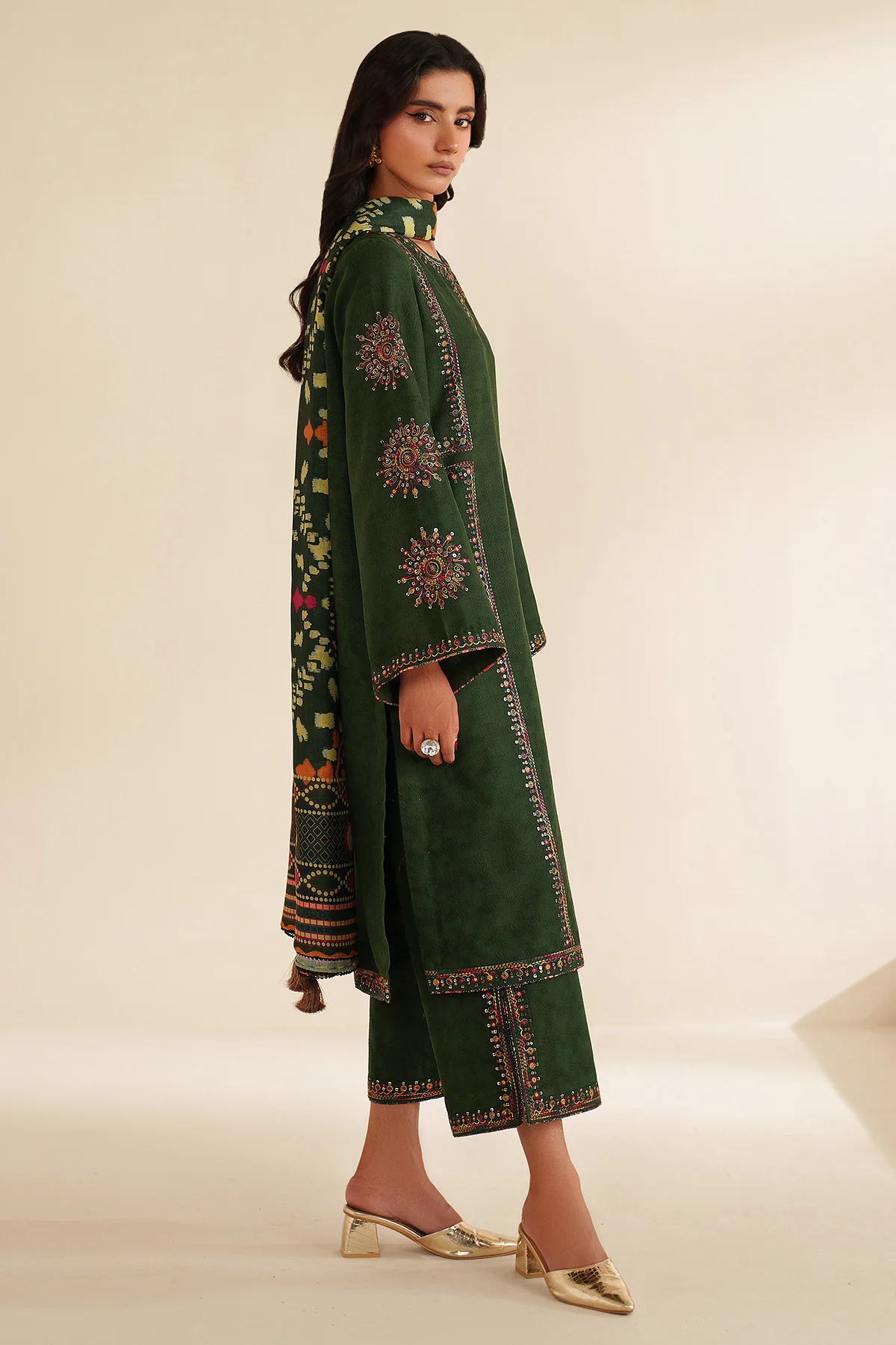 EMBROIDERED JACQUARD KHADDAR UW-0212