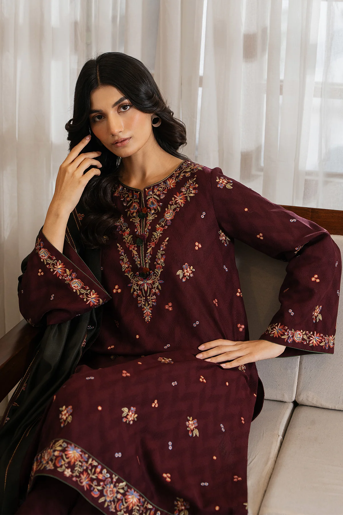 EMBROIDERED JACQUARD KHADDAR UW-0130 7 EMBROIDERED JACQUARD KHADDAR UW-0130