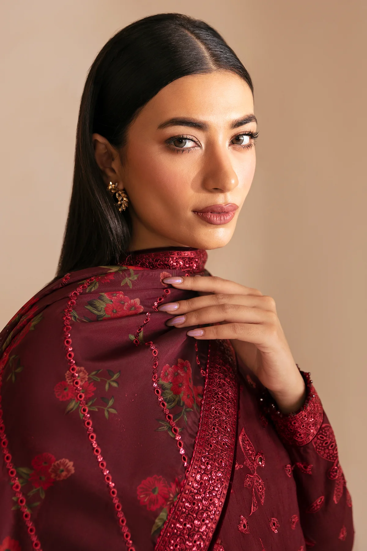 Premium Embroidered Raw Silk UR-7031 3 Premium Embroidered Raw Silk UR-7031