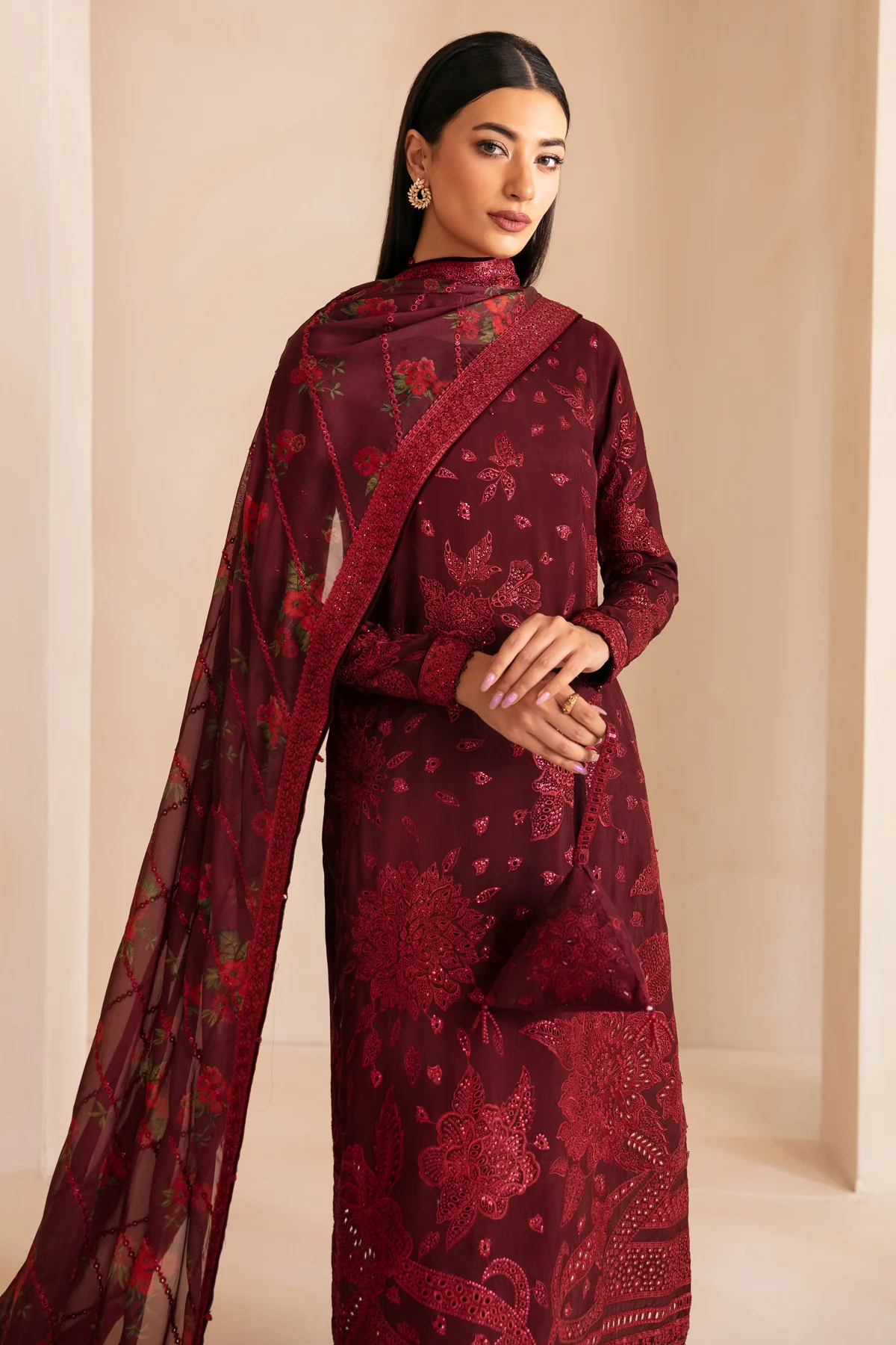 Premium Embroidered Raw Silk UR-7031 4 Premium Embroidered Raw Silk UR-7031