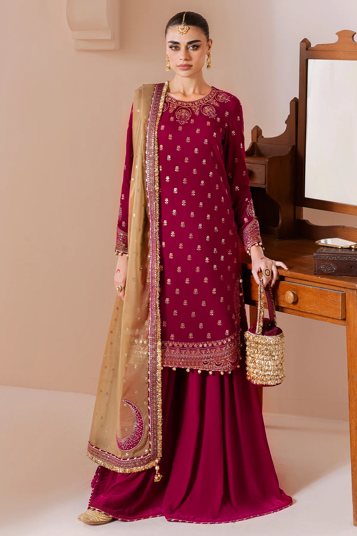 Embroidered Velvet Formal CVF D-11