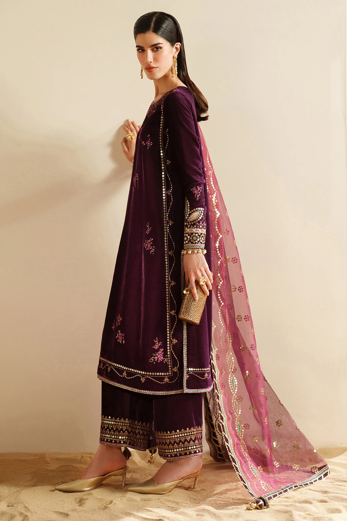 Embroidered Velvet Formal VVF D-4 5 Embroidered Velvet Formal VVF D-4