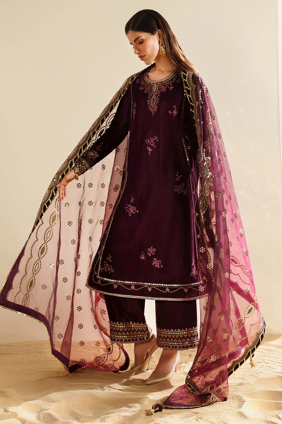Embroidered Velvet Formal VVF D-4 6 Embroidered Velvet Formal VVF D-4
