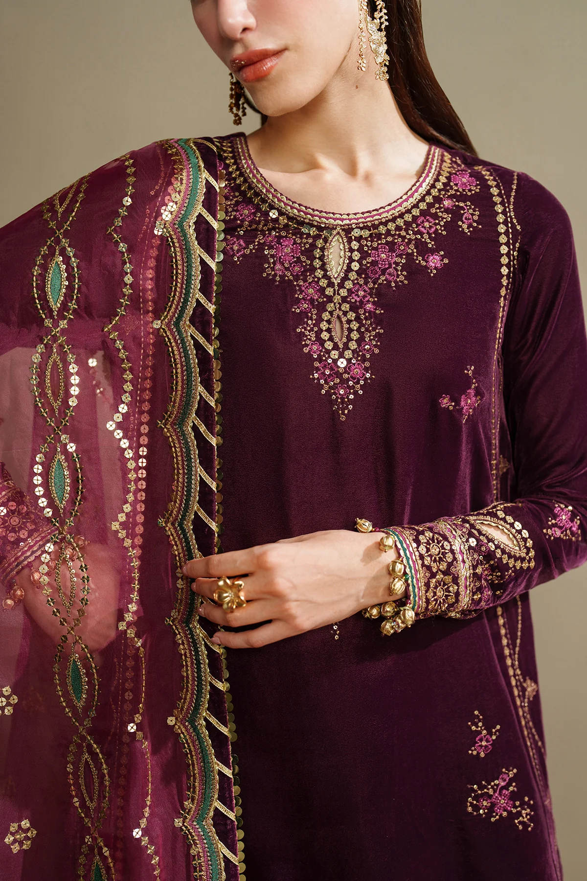 Embroidered Velvet Formal VVF D-4 8 Embroidered Velvet Formal VVF D-4