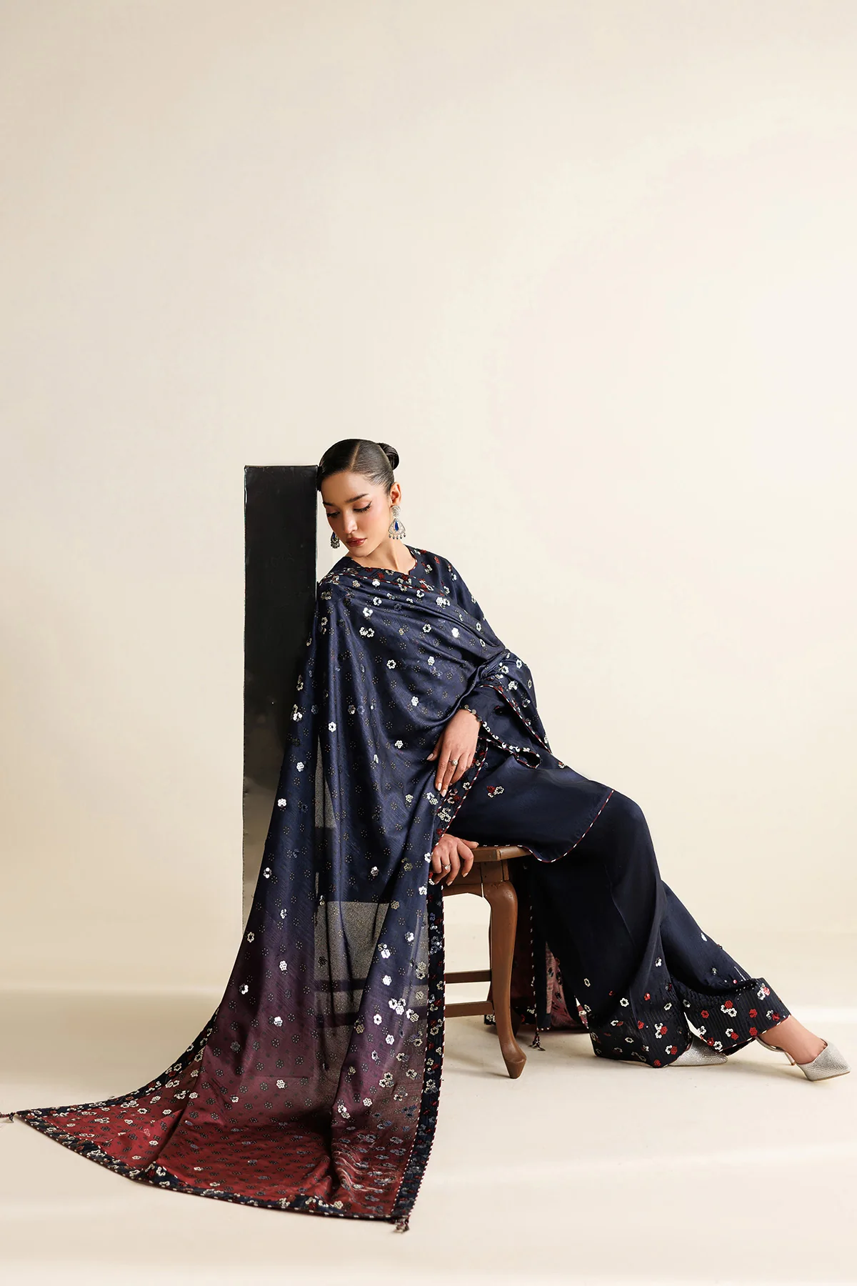 Embroidered Raw Silk UR-7064