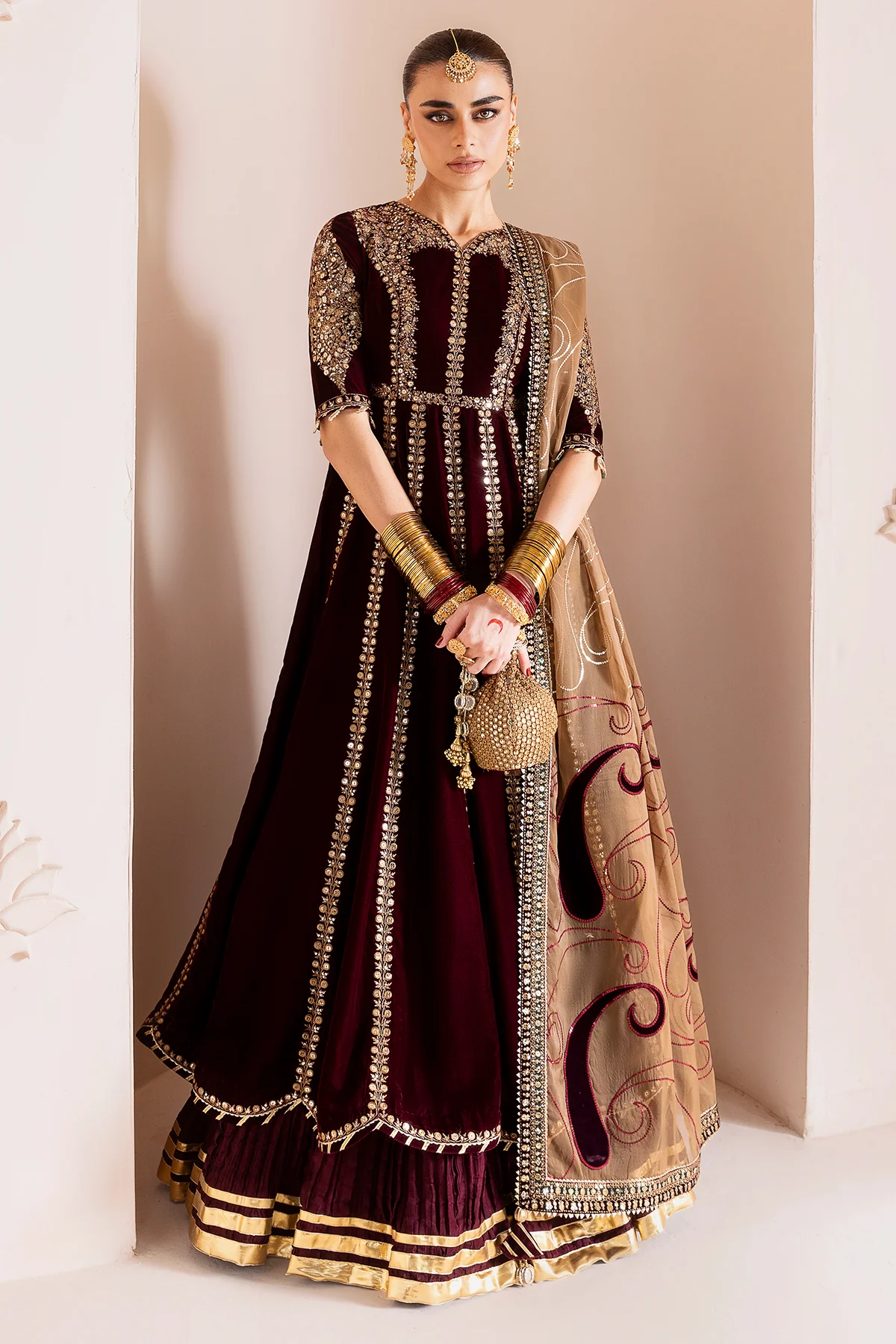Embroidered Velvet Formal CVF D-12 10 Embroidered Velvet Formal CVF D-12