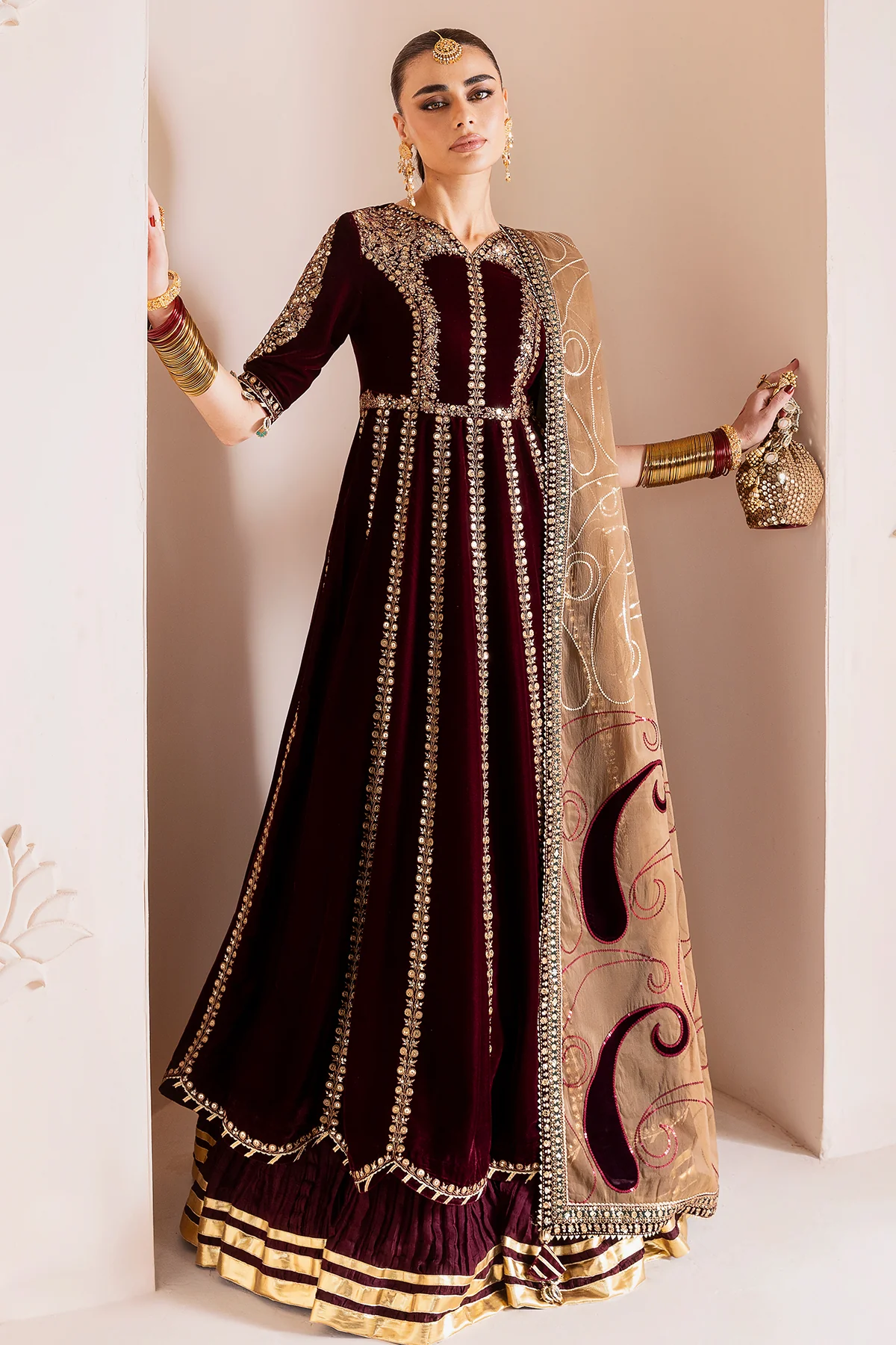 Embroidered Velvet Formal CVF D-12 4 Embroidered Velvet Formal CVF D-12