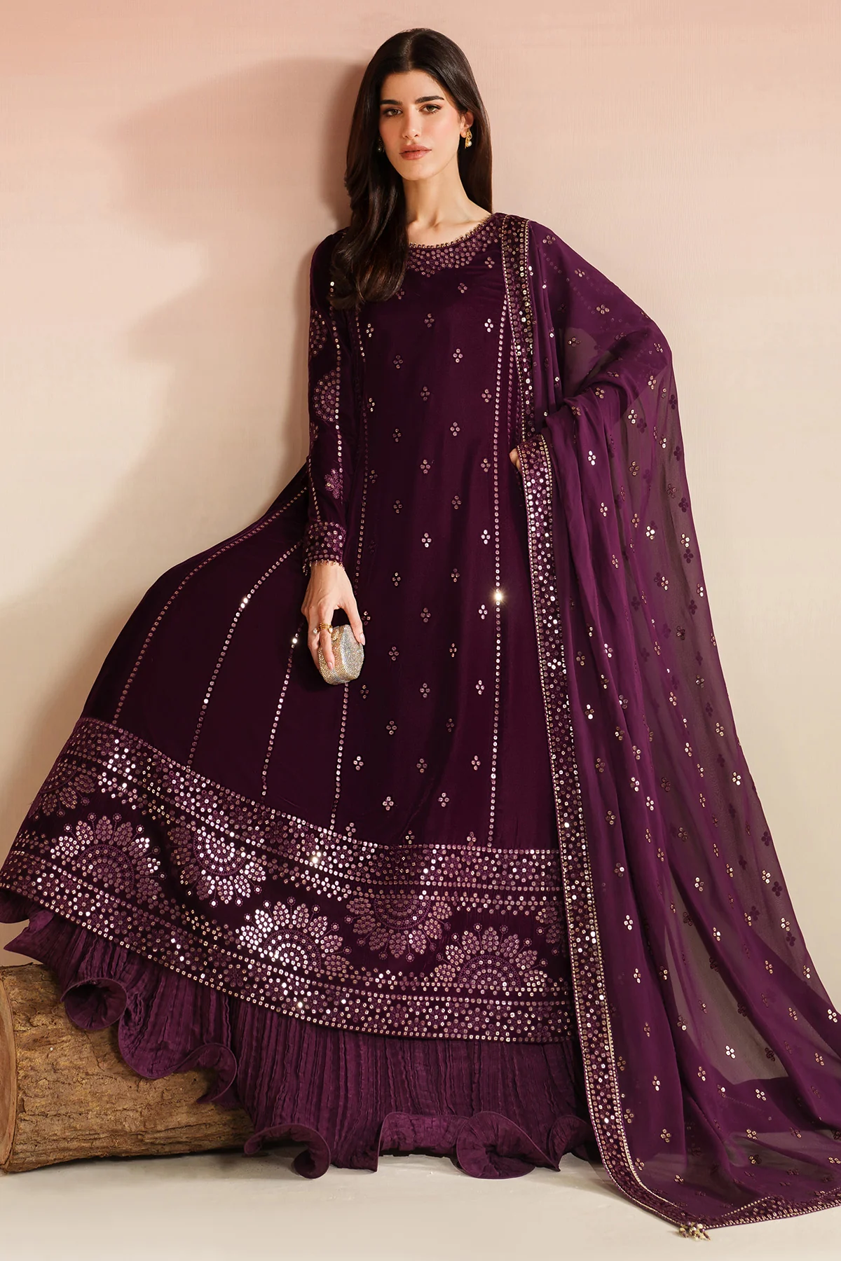 Embroidered Velvet Formal VVF D-1