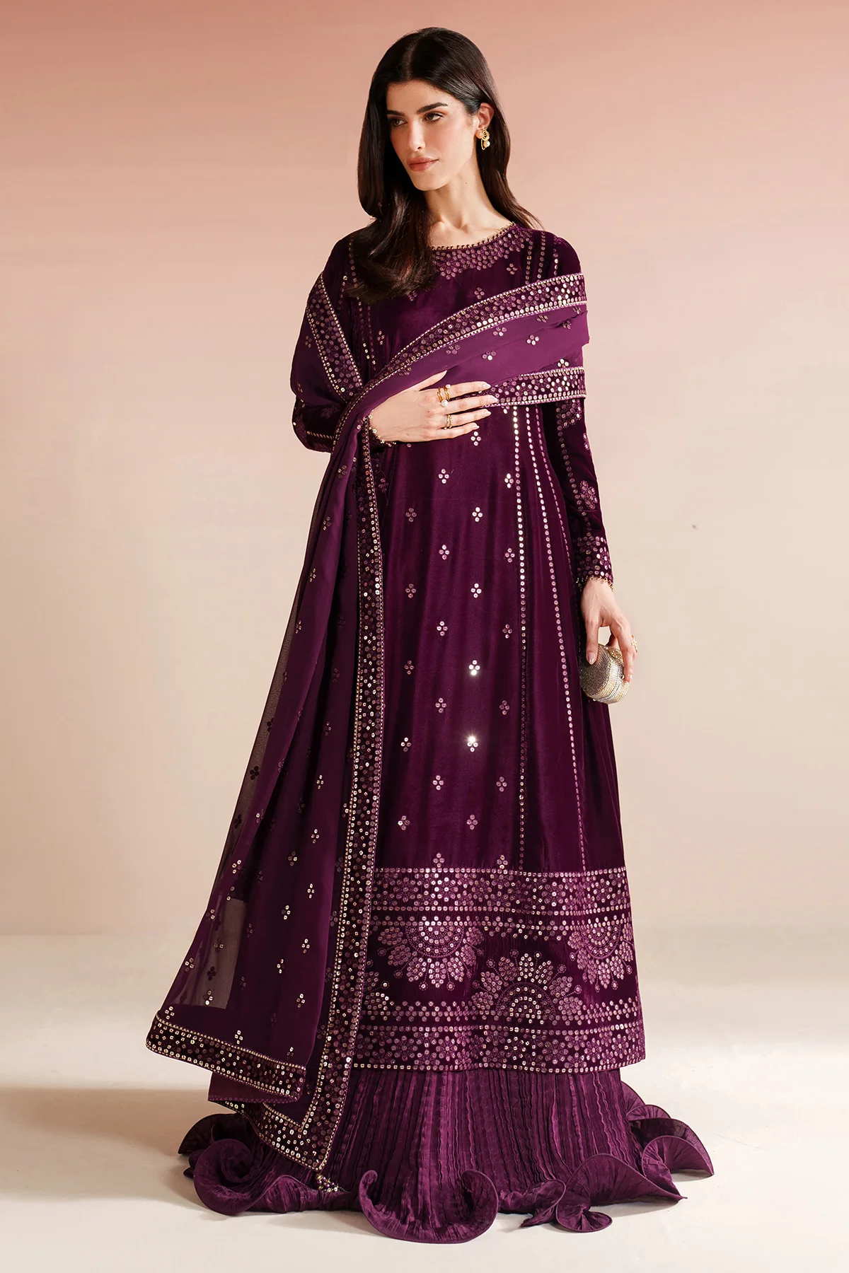 Embroidered Velvet Formal VVF D-1