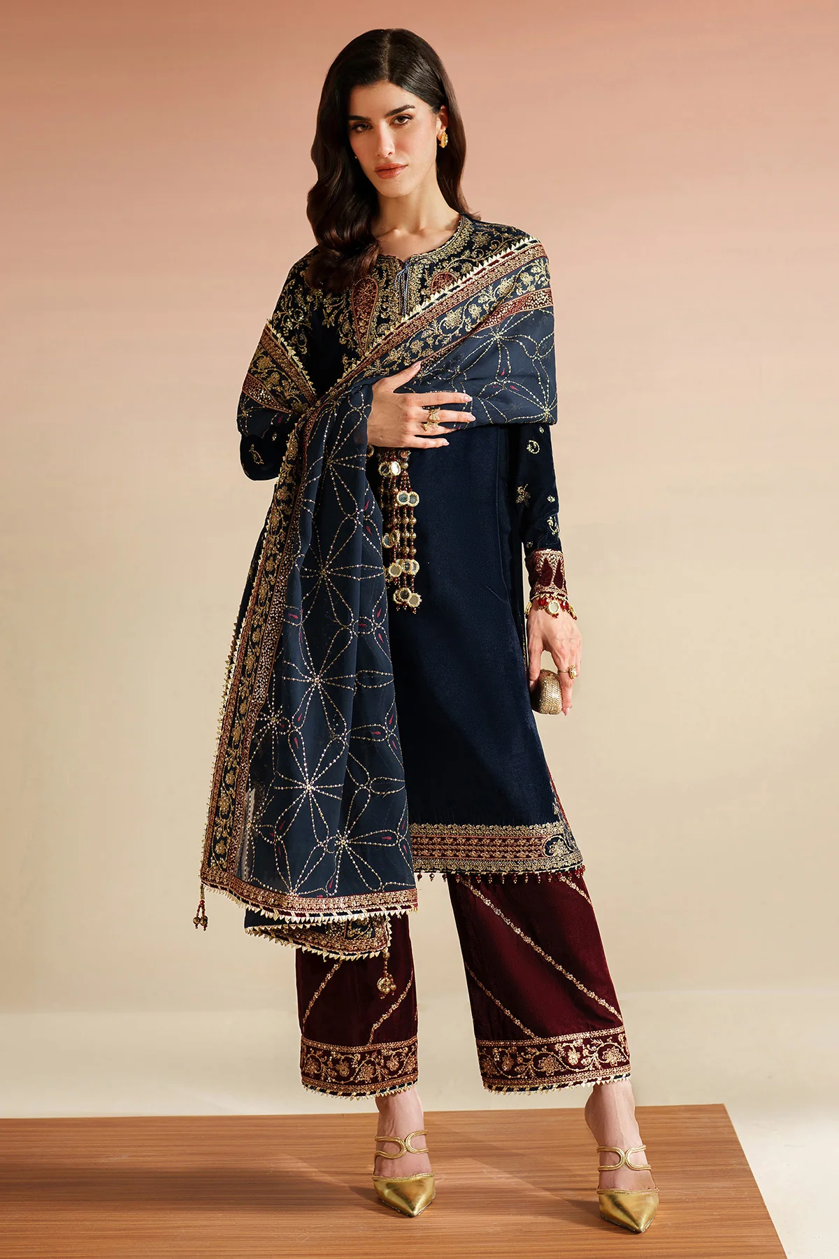 Embroidered Velvet Formal VVF D-7