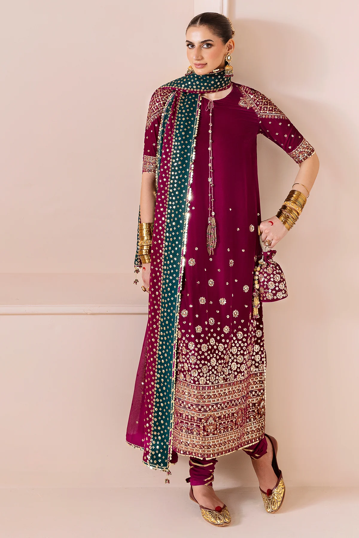 Embroidered Velvet Formal CVF D-02