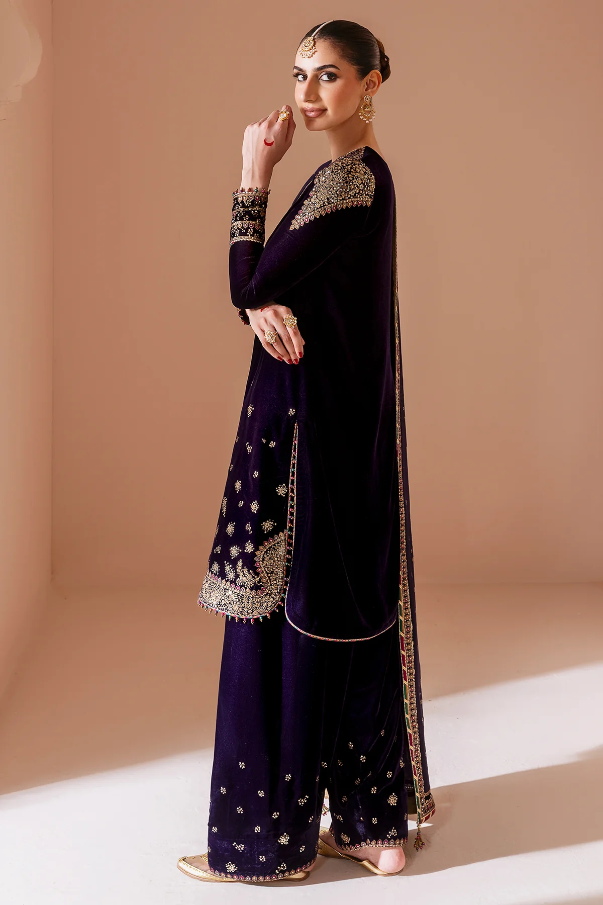 Embroidered Velvet Formal CVF D-08
