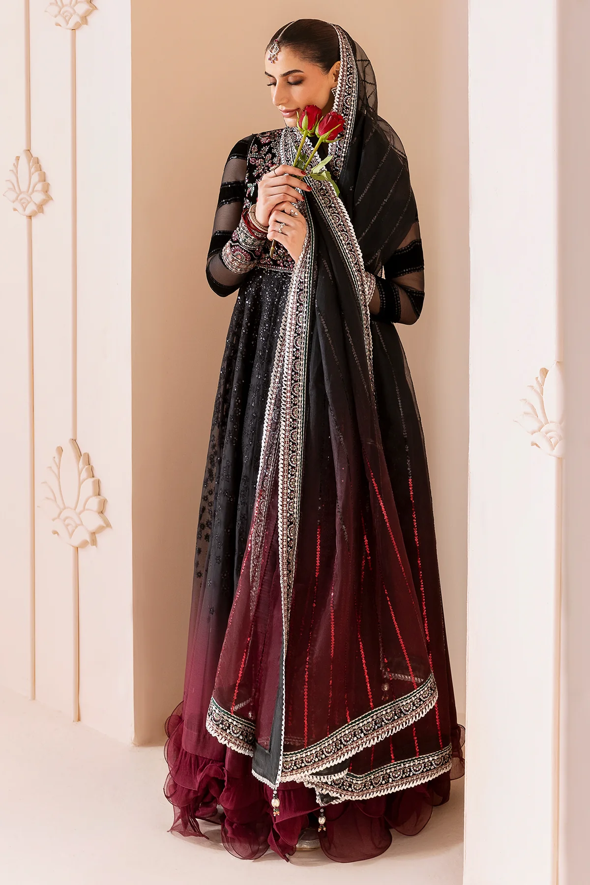 Embroidered Velvet Formal CVF D-10