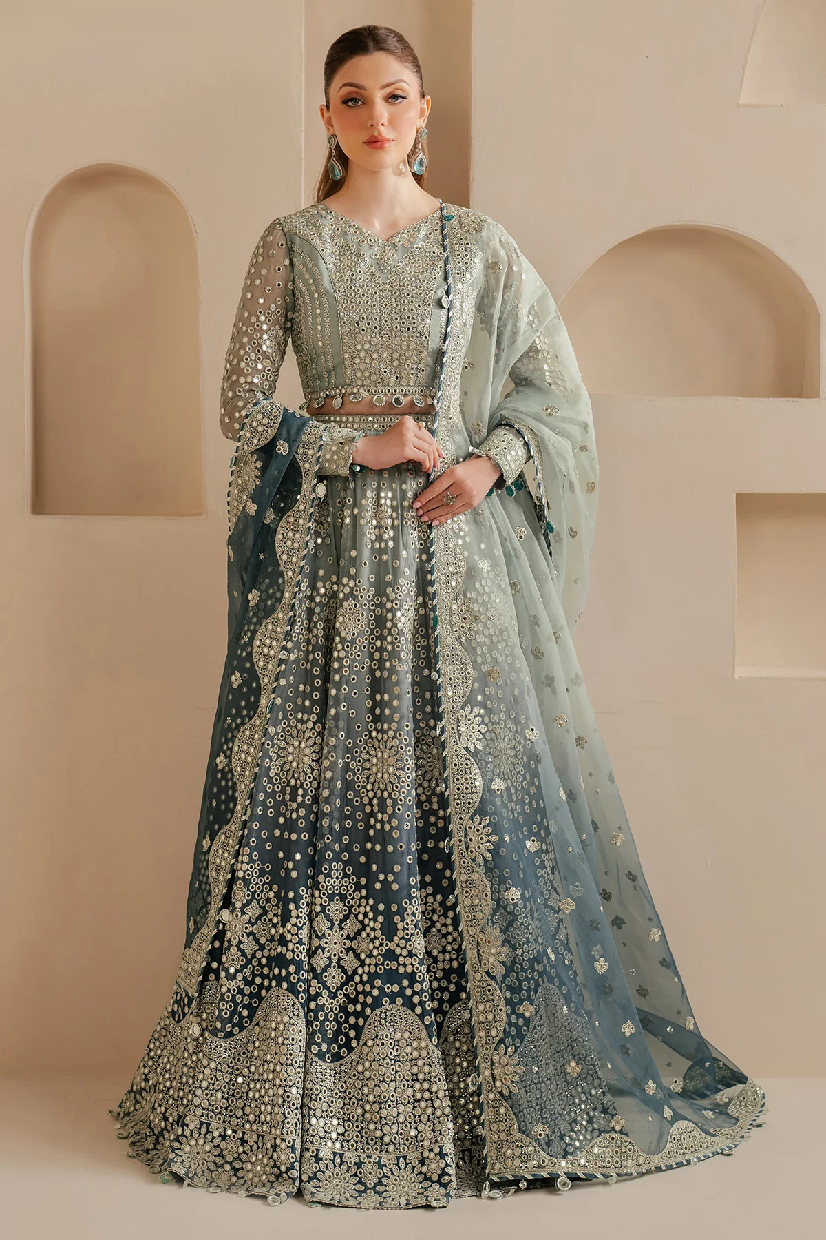 EMBROIDERED CHIFFON UC-3115