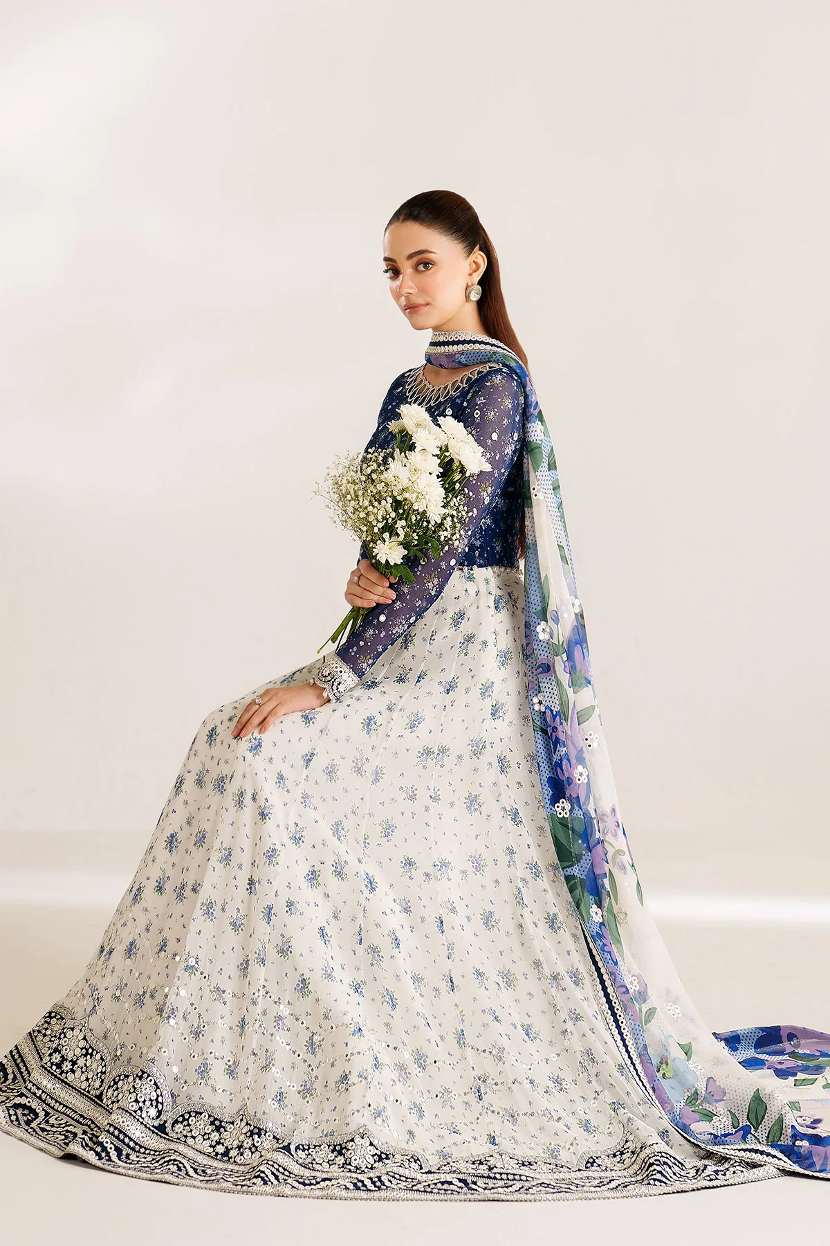 EMBROIDERED CHIFFON UC-3106