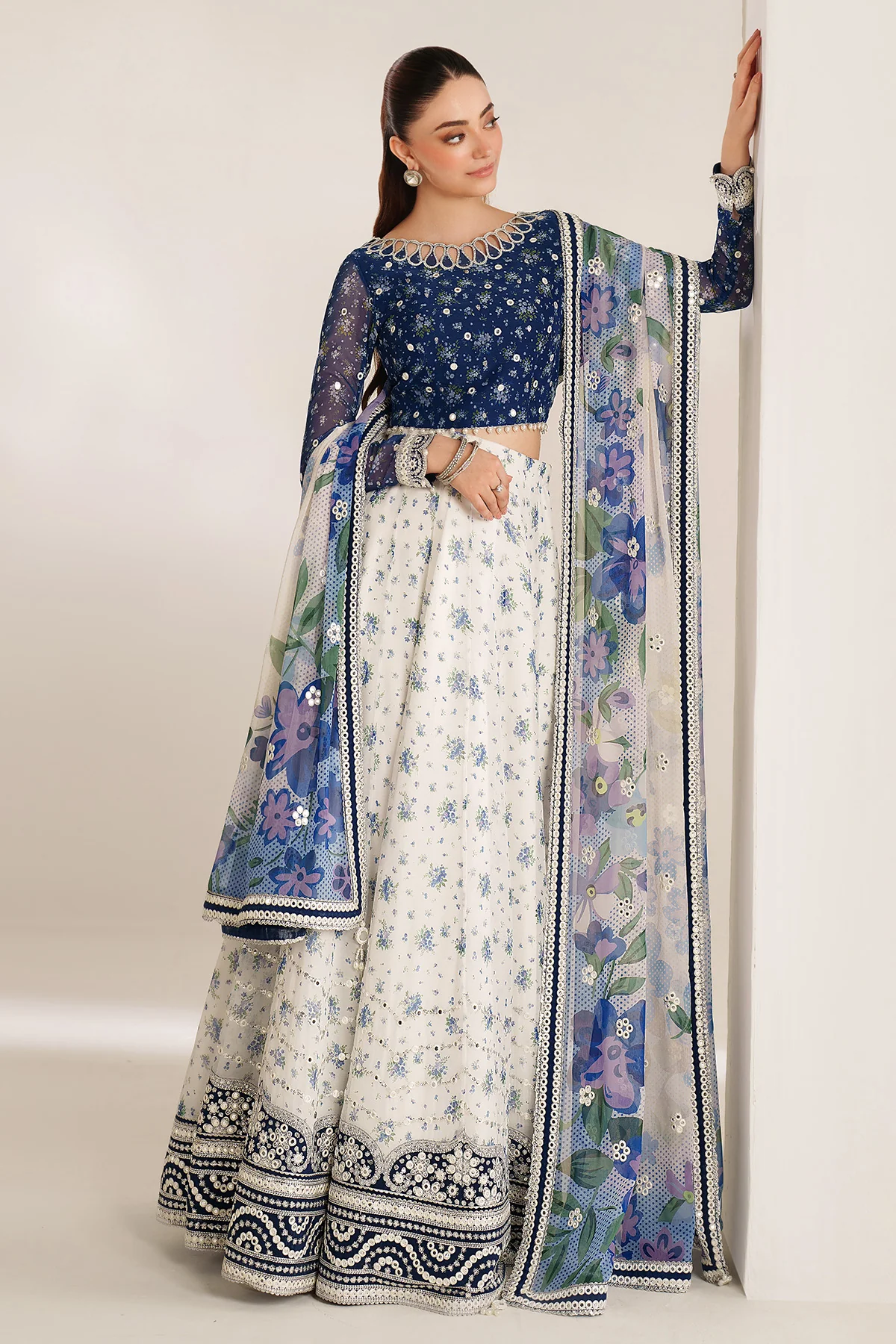 EMBROIDERED CHIFFON UC-3106