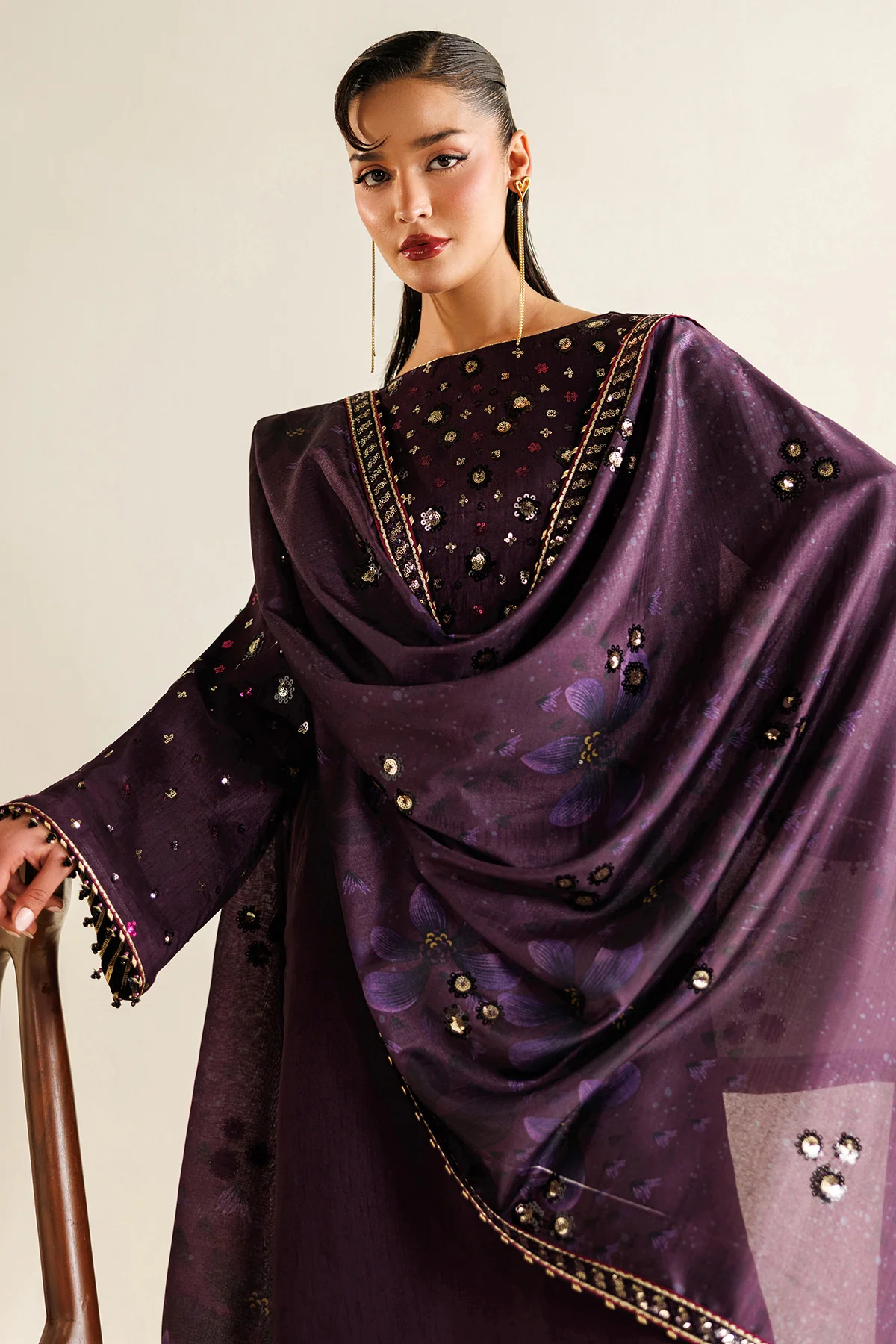 Embroidered Raw Silk UR-7063 10 Embroidered Raw Silk UR-7063
