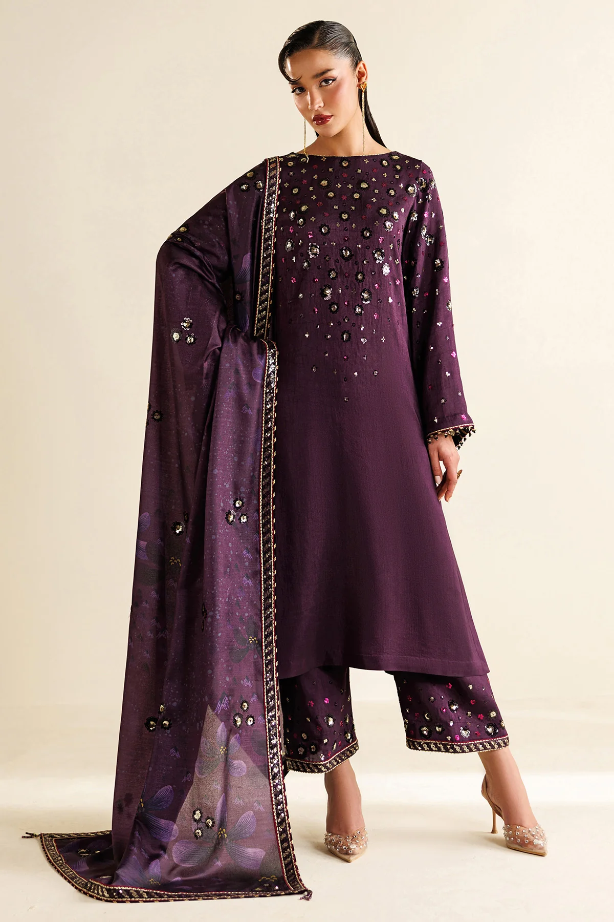 Embroidered Raw Silk UR-7063 5 Embroidered Raw Silk UR-7063