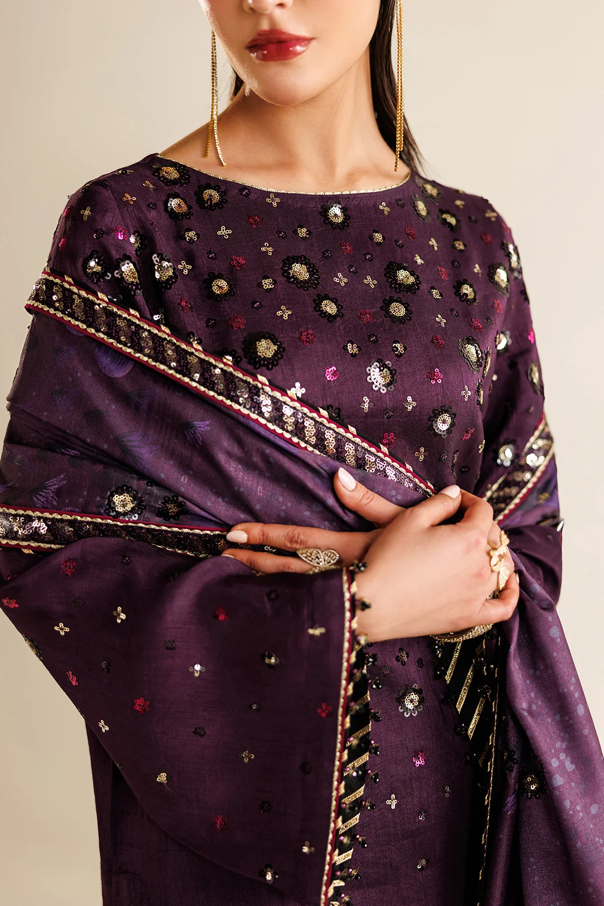 Embroidered Raw Silk UR-7063 9 Embroidered Raw Silk UR-7063