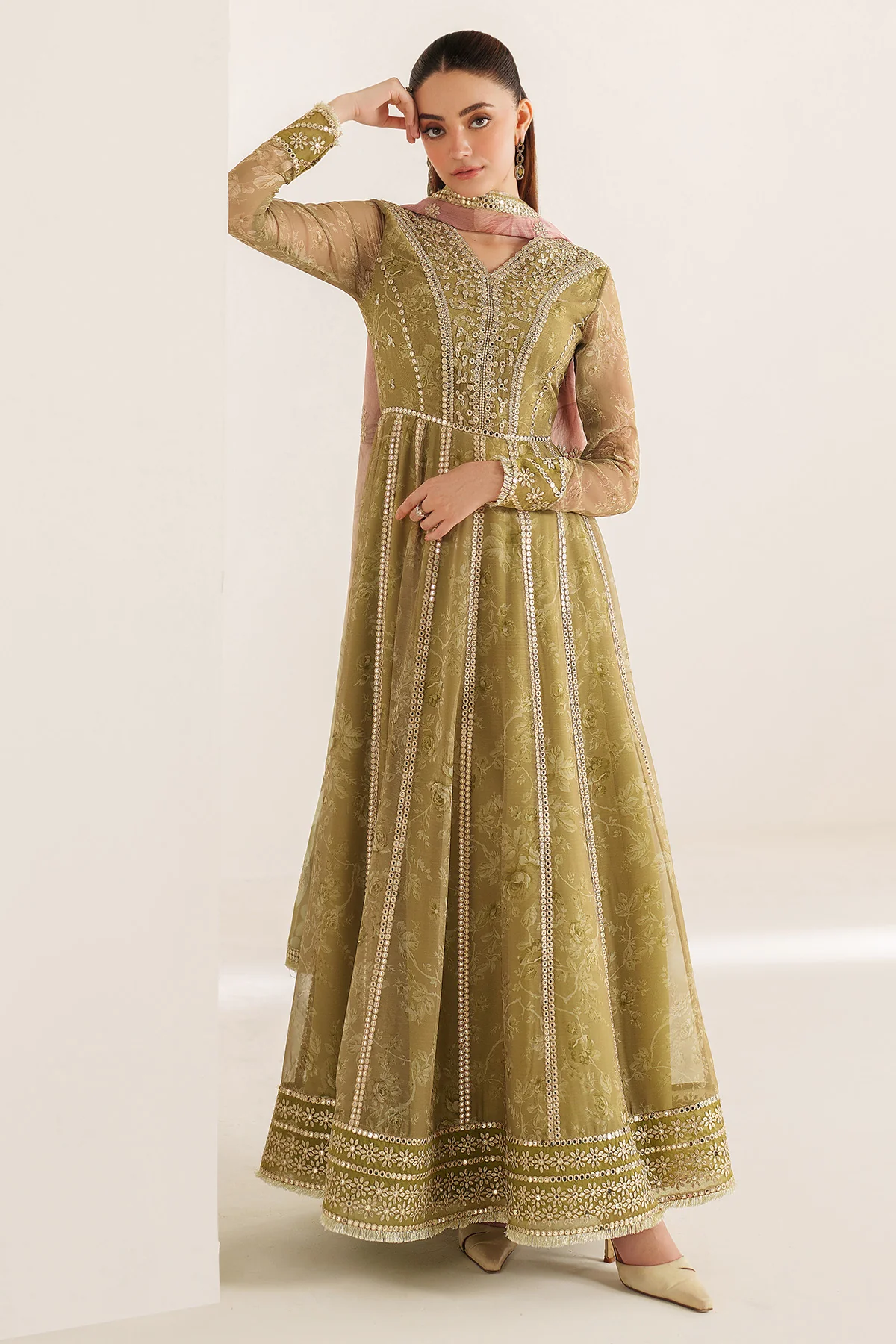 EMBROIDERED CHIFFON UC-3089