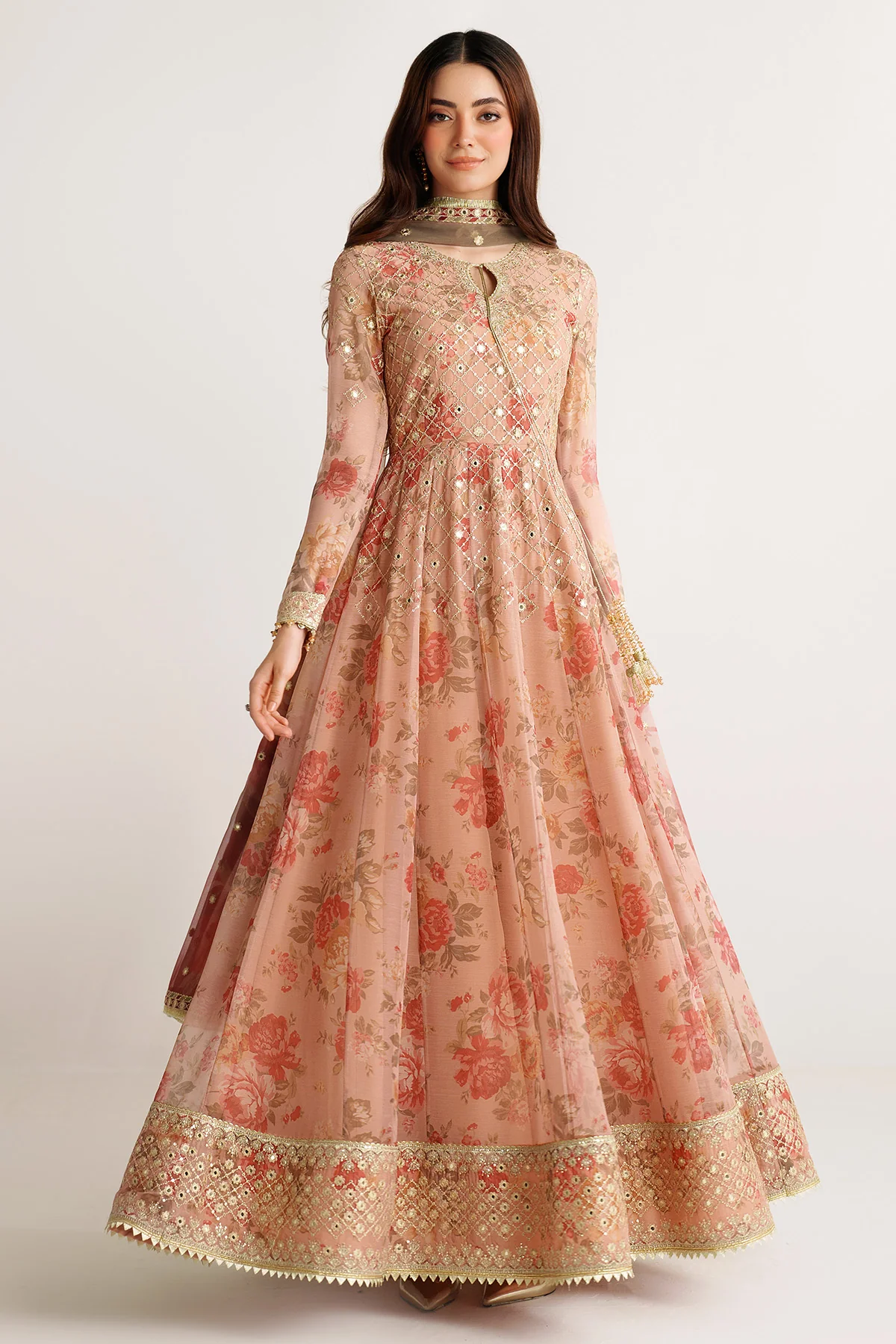 EMBROIDERED CHIFFON UC-3110