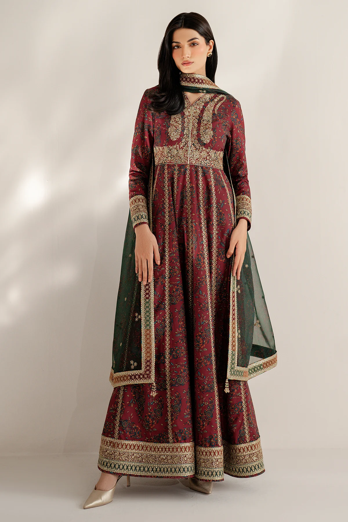 Embroidered Raw Silk UR-7055 1 Embroidered Raw Silk UR-7055