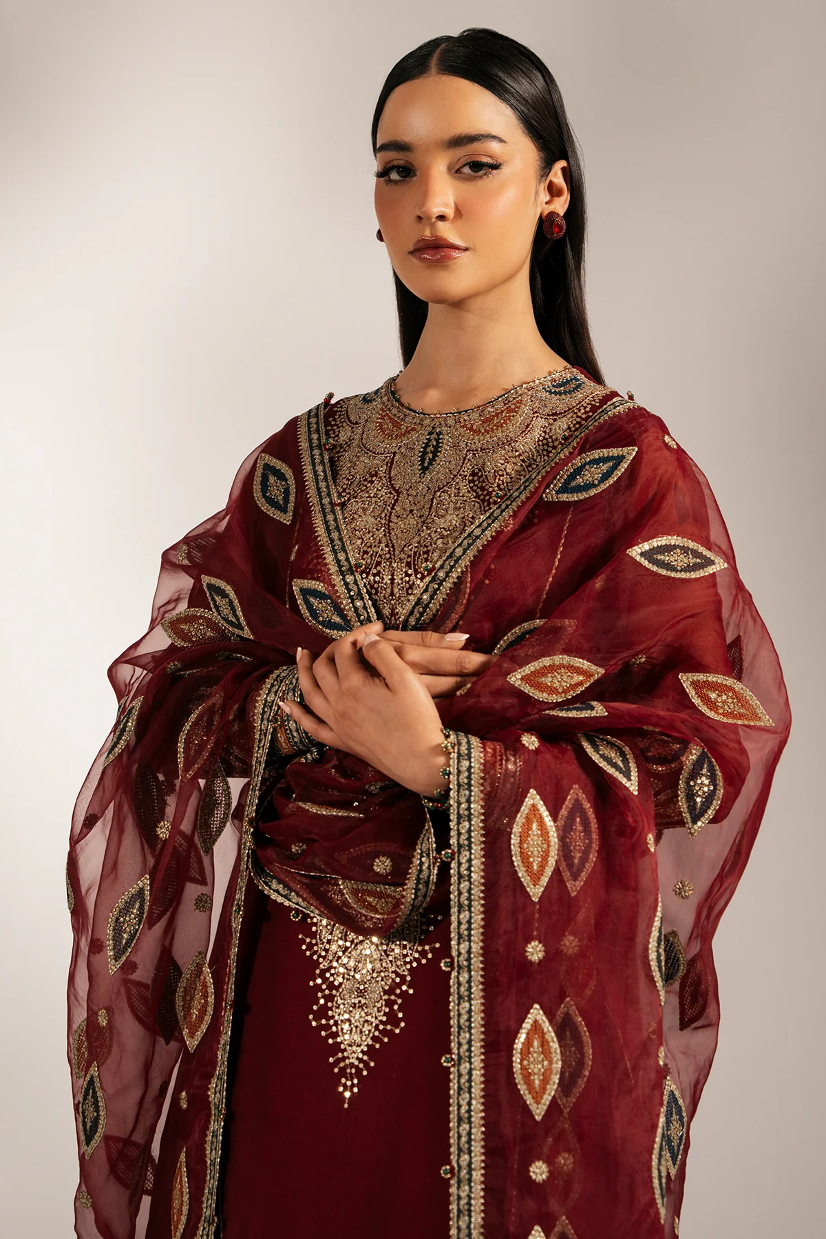 EMBROIDERED CHIFFON UC-3072