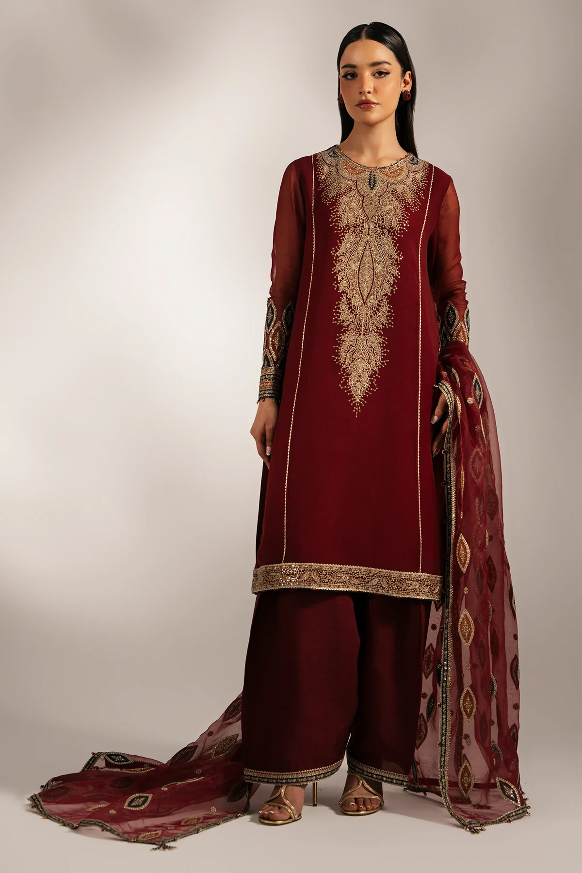EMBROIDERED CHIFFON UC-3072
