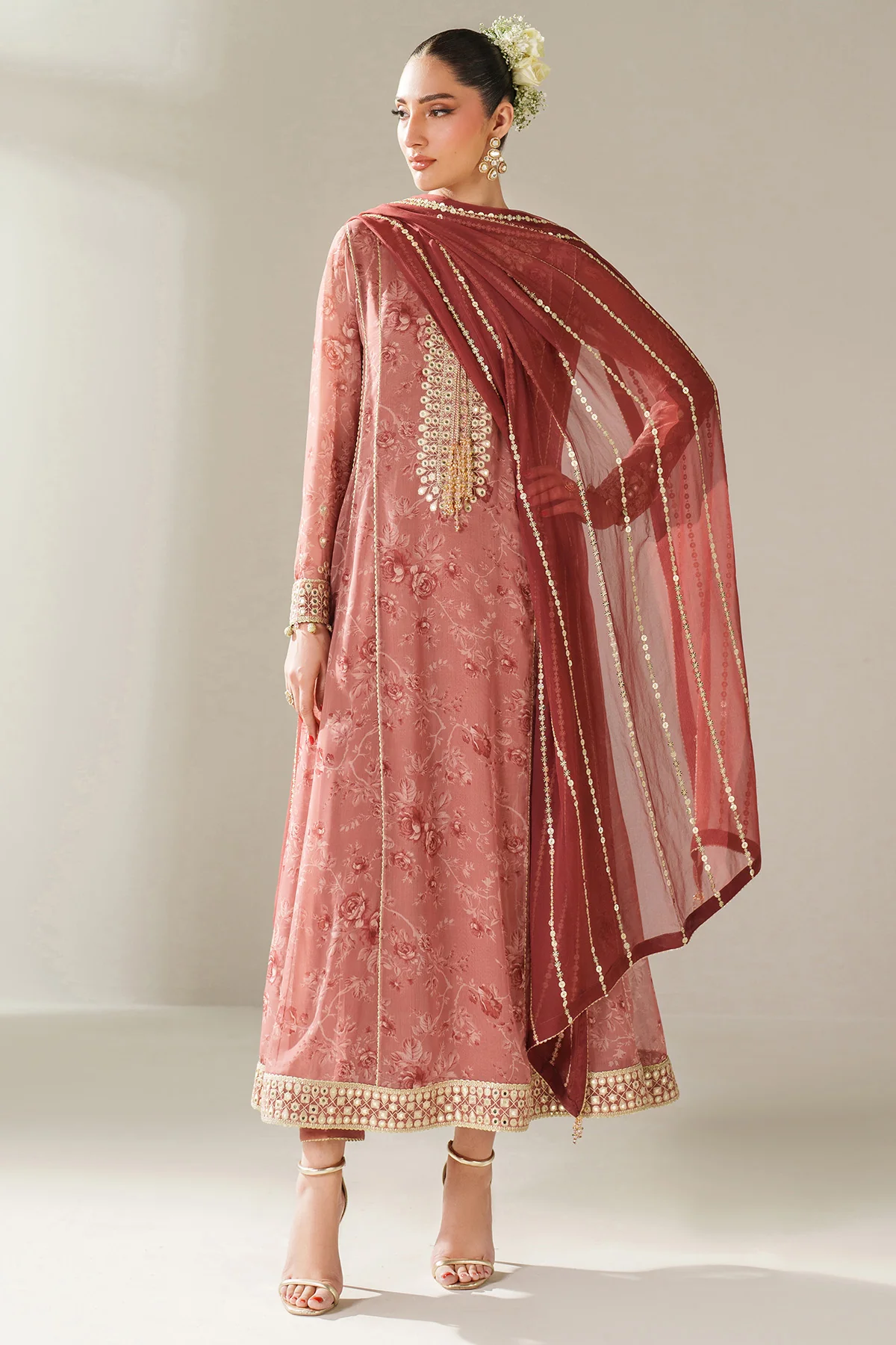 EMBROIDERED CHIFFON UC-3087