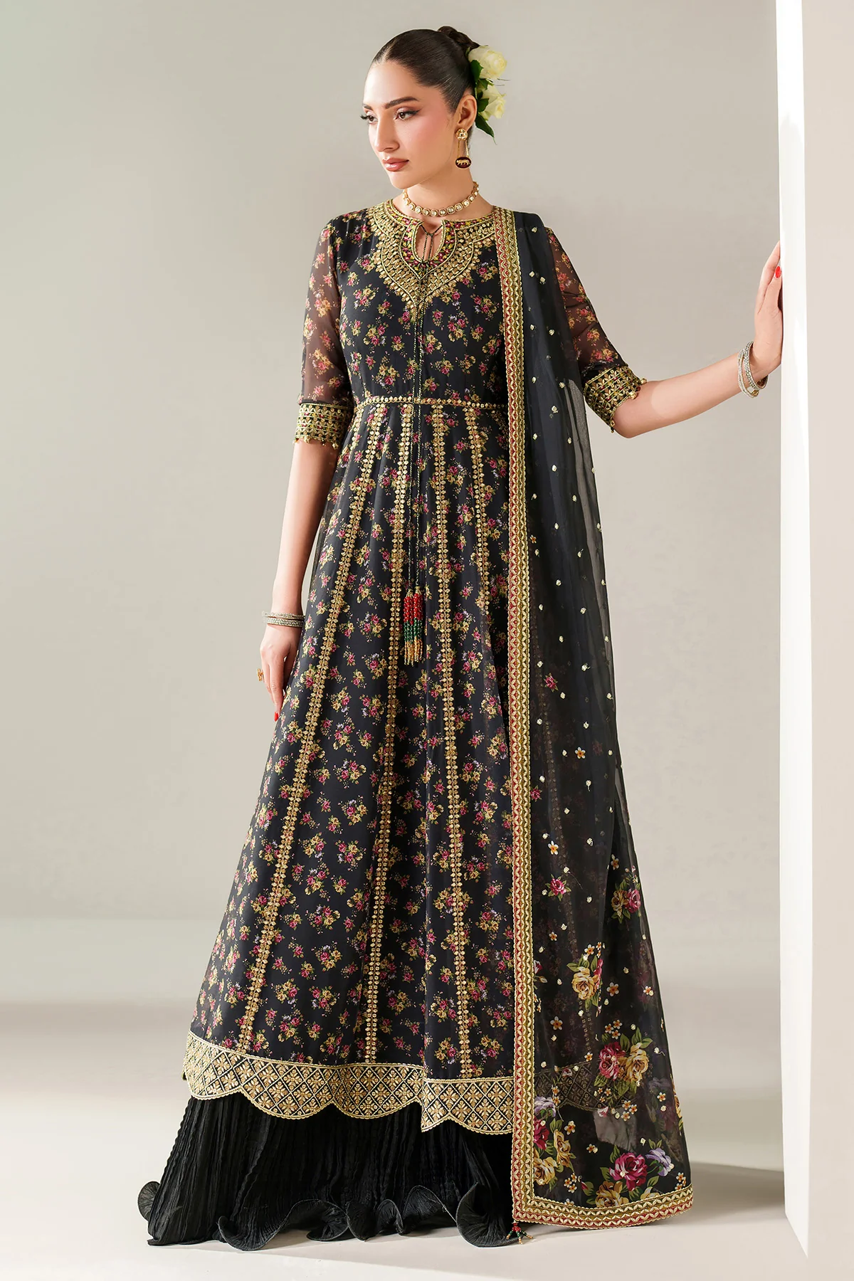 EMBROIDERED CHIFFON UC-3091