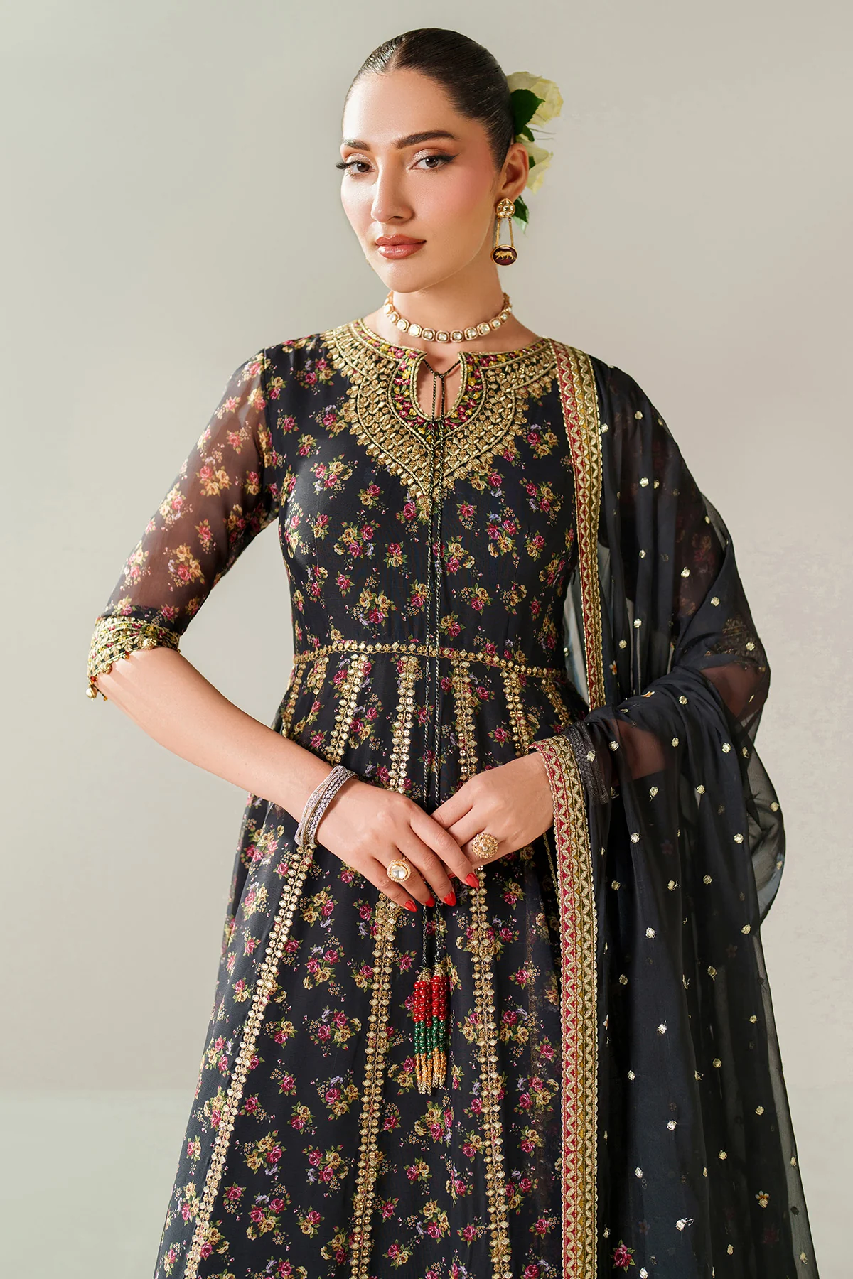 EMBROIDERED CHIFFON UC-3091