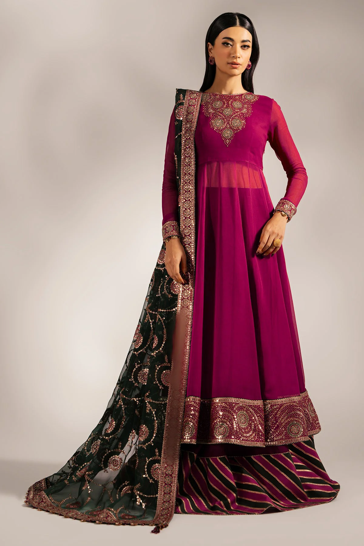 EMBROIDERED CHIFFON UC-3074