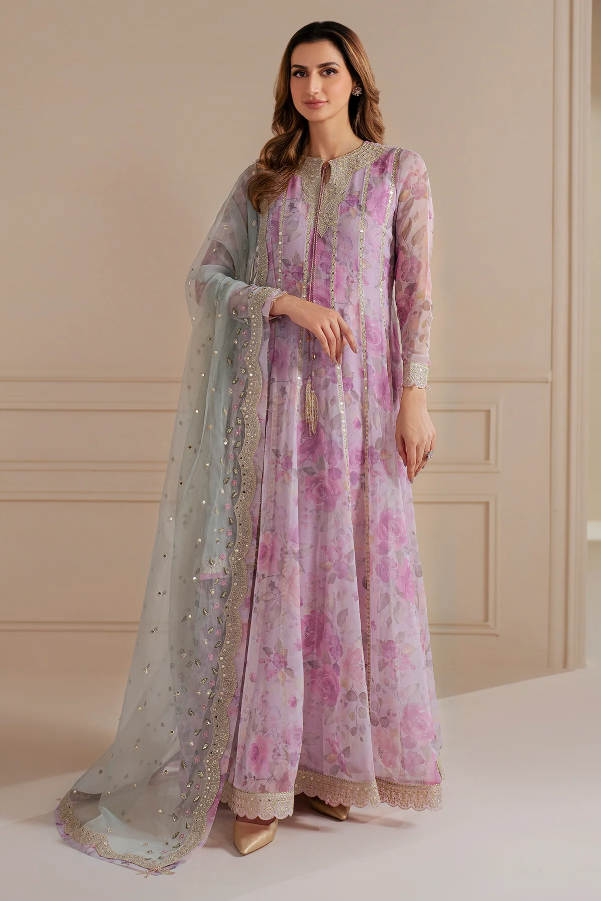 EMBROIDERED CHIFFON UC-3071