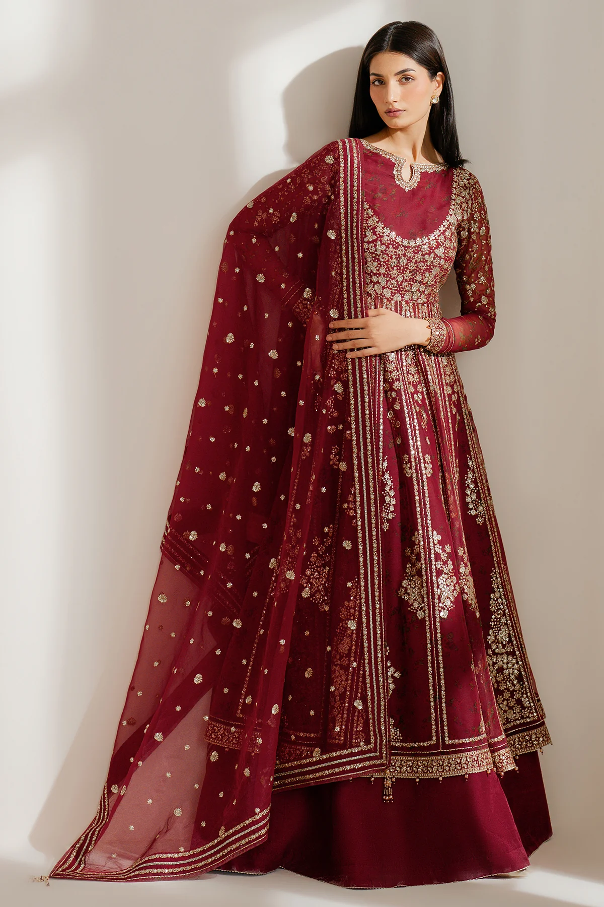 EMBROIDERED CHIFFON UC-3080