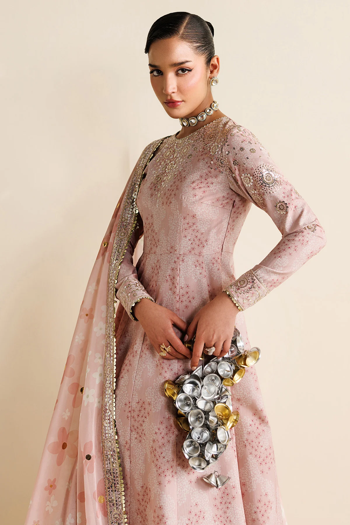 Embroidered Raw Silk UR-7067