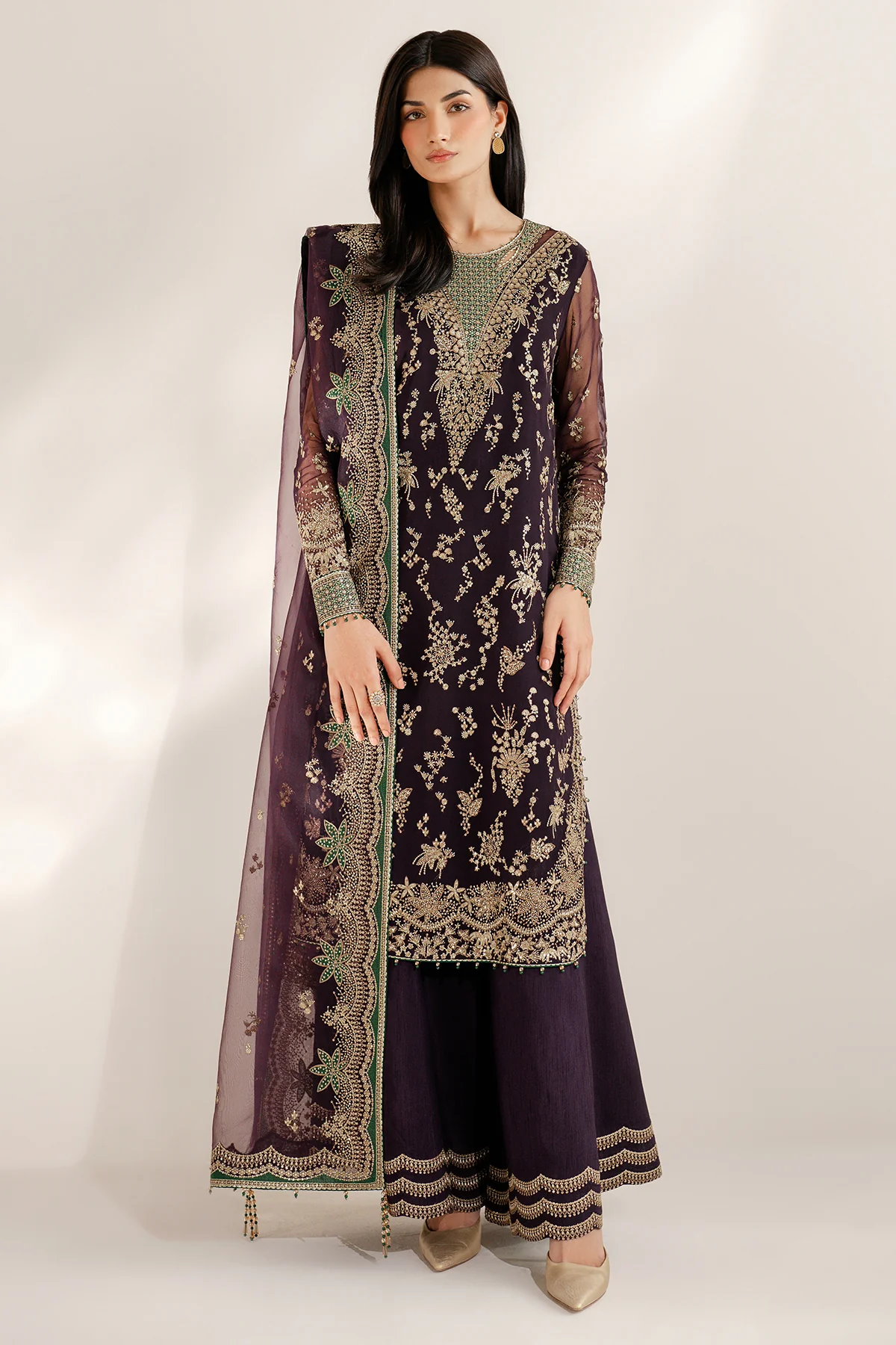 EMBROIDERED CHIFFON UC-3078
