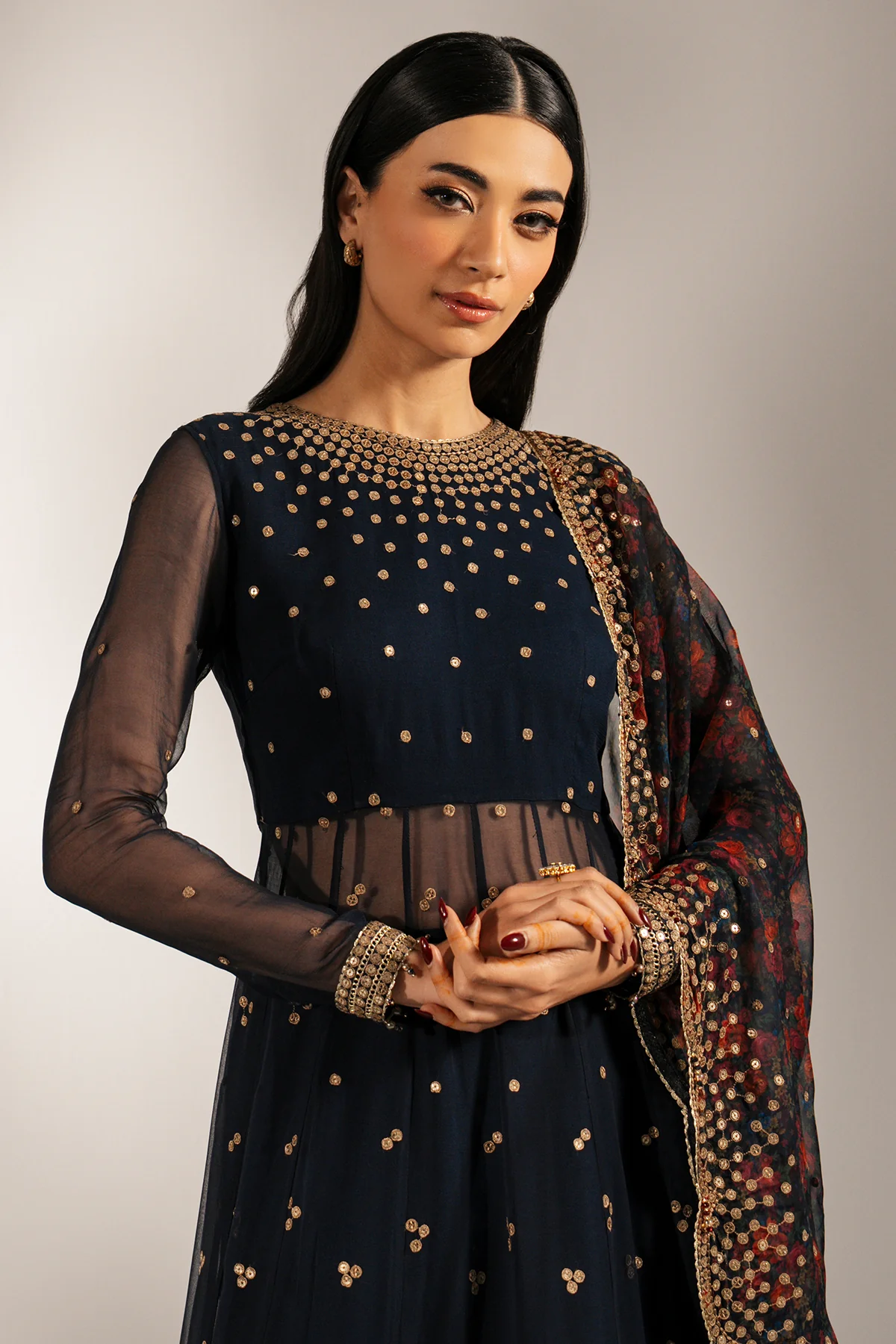 EMBROIDERED CHIFFON UC-3073 10 EMBROIDERED CHIFFON UC-3073