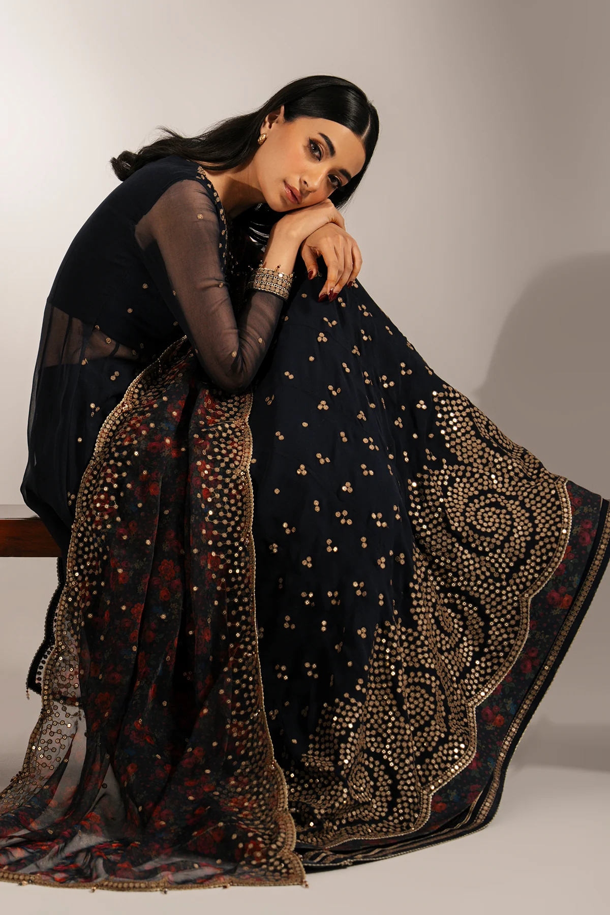 EMBROIDERED CHIFFON UC-3073 13 EMBROIDERED CHIFFON UC-3073