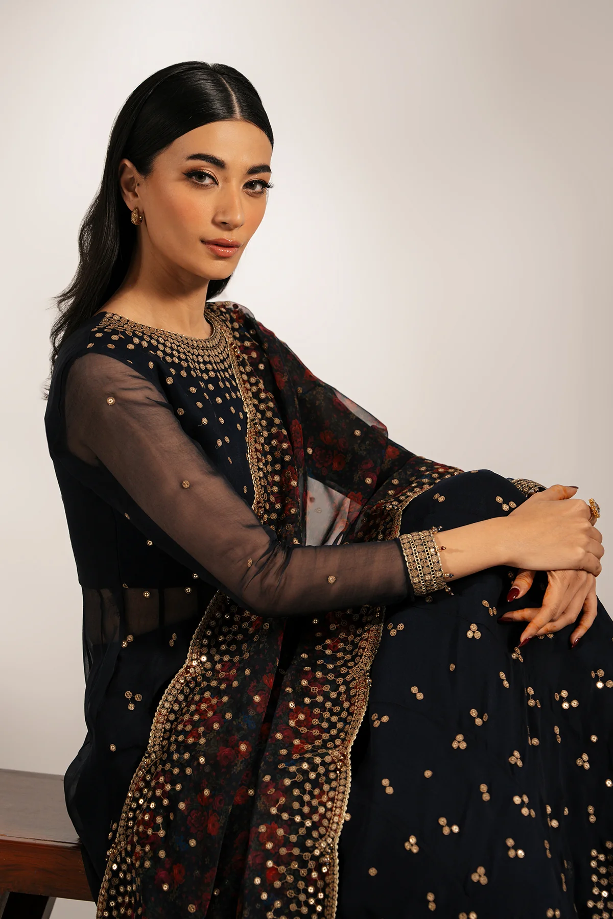 EMBROIDERED CHIFFON UC-3073 14 EMBROIDERED CHIFFON UC-3073
