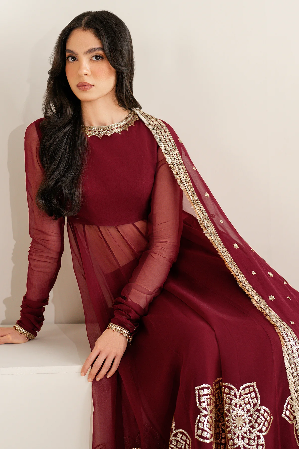 EMBROIDERED CHIFFON UC-3098 3 EMBROIDERED CHIFFON UC-3098