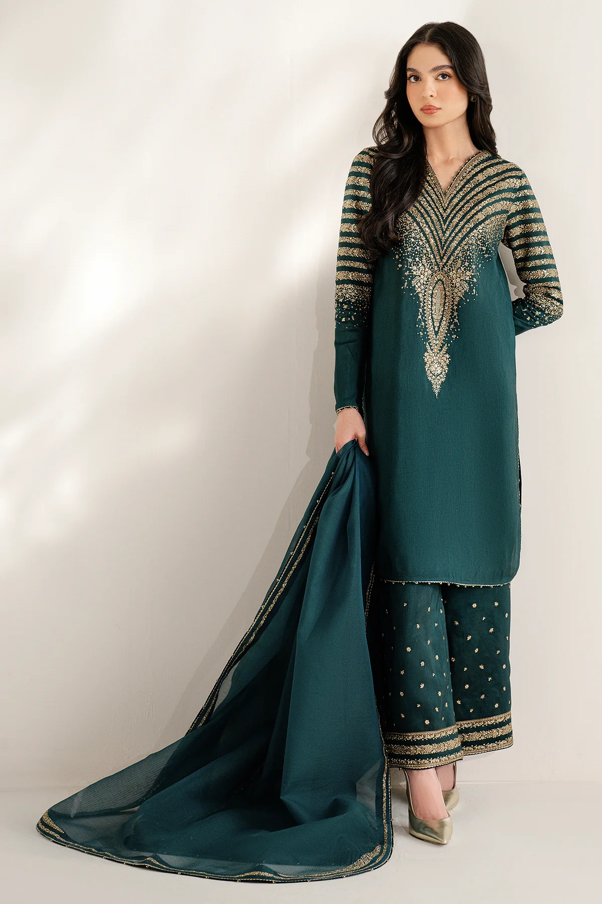 Embroidered Raw Silk UR-7056 7 Embroidered Raw Silk UR-7056