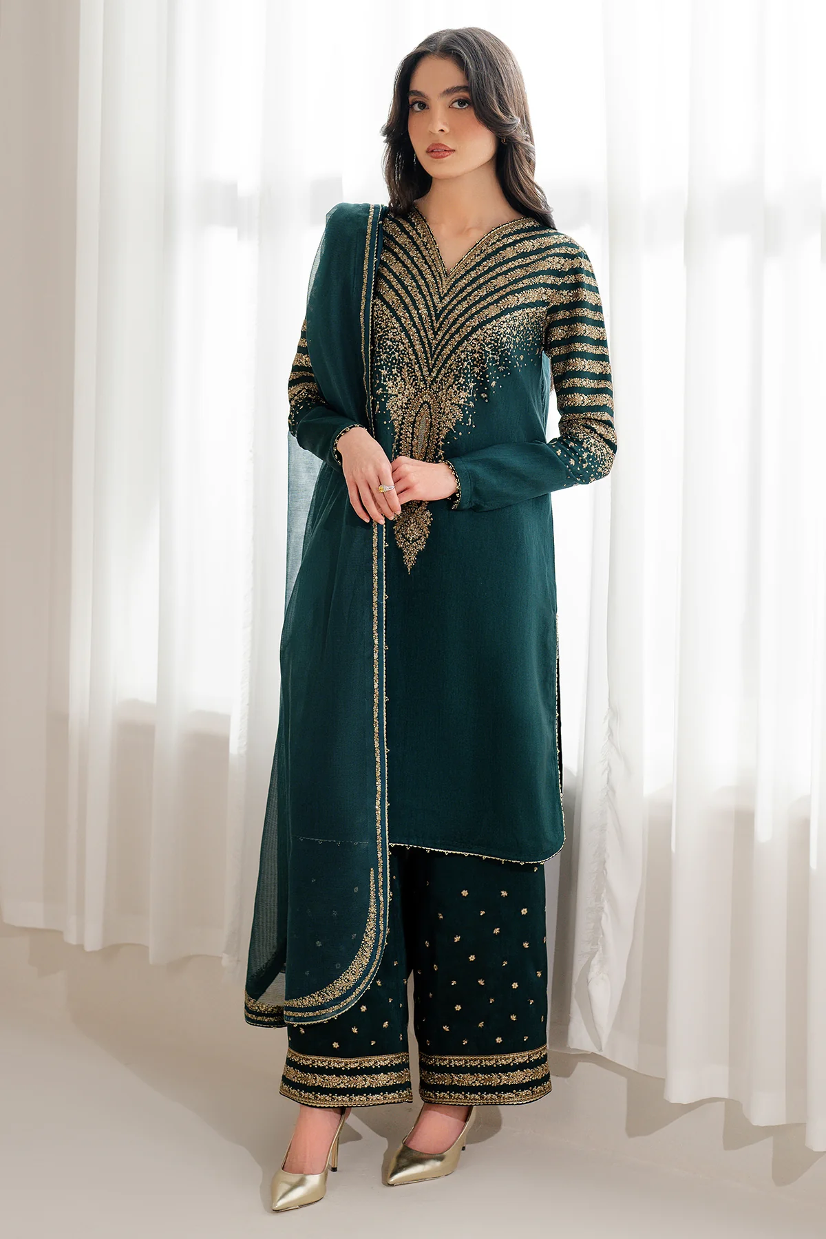 Embroidered Raw Silk UR-7056 9 Embroidered Raw Silk UR-7056
