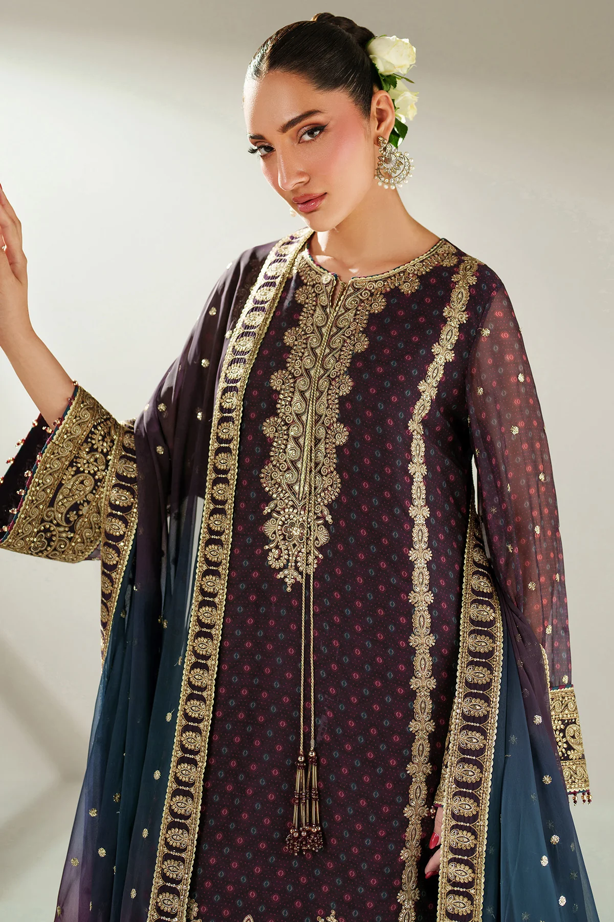 EMBROIDERED CHIFFON UC-3086